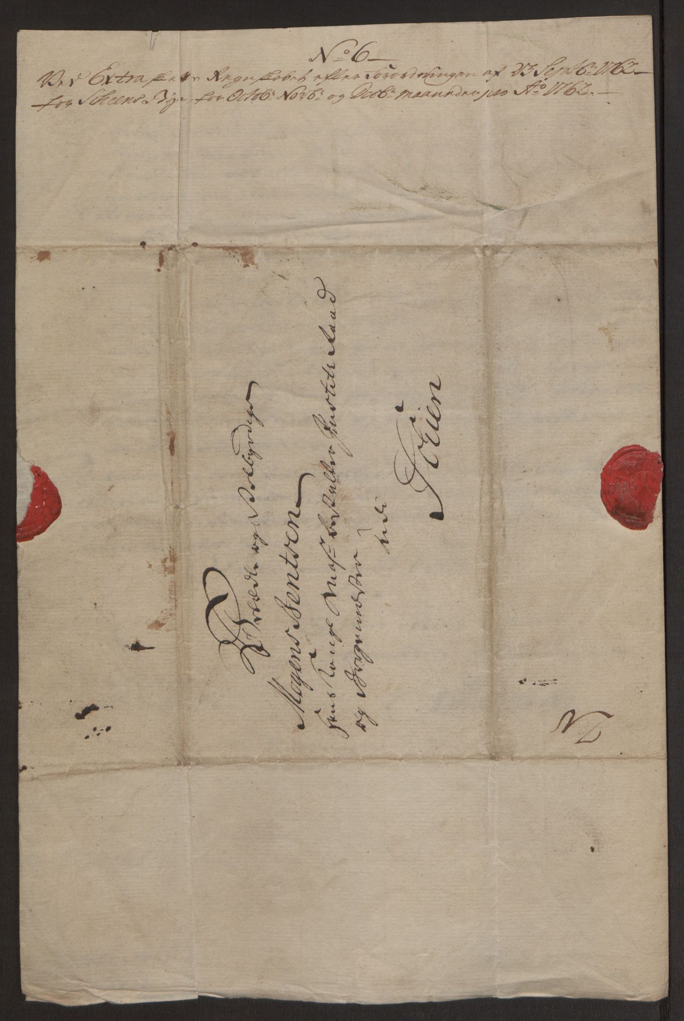 Rentekammeret inntil 1814, Reviderte regnskaper, Byregnskaper, AV/RA-EA-4066/R/Rj/L0198/0001: [J4] Kontribusjonsregnskap / Ekstraskatt, 1762-1768, p. 99