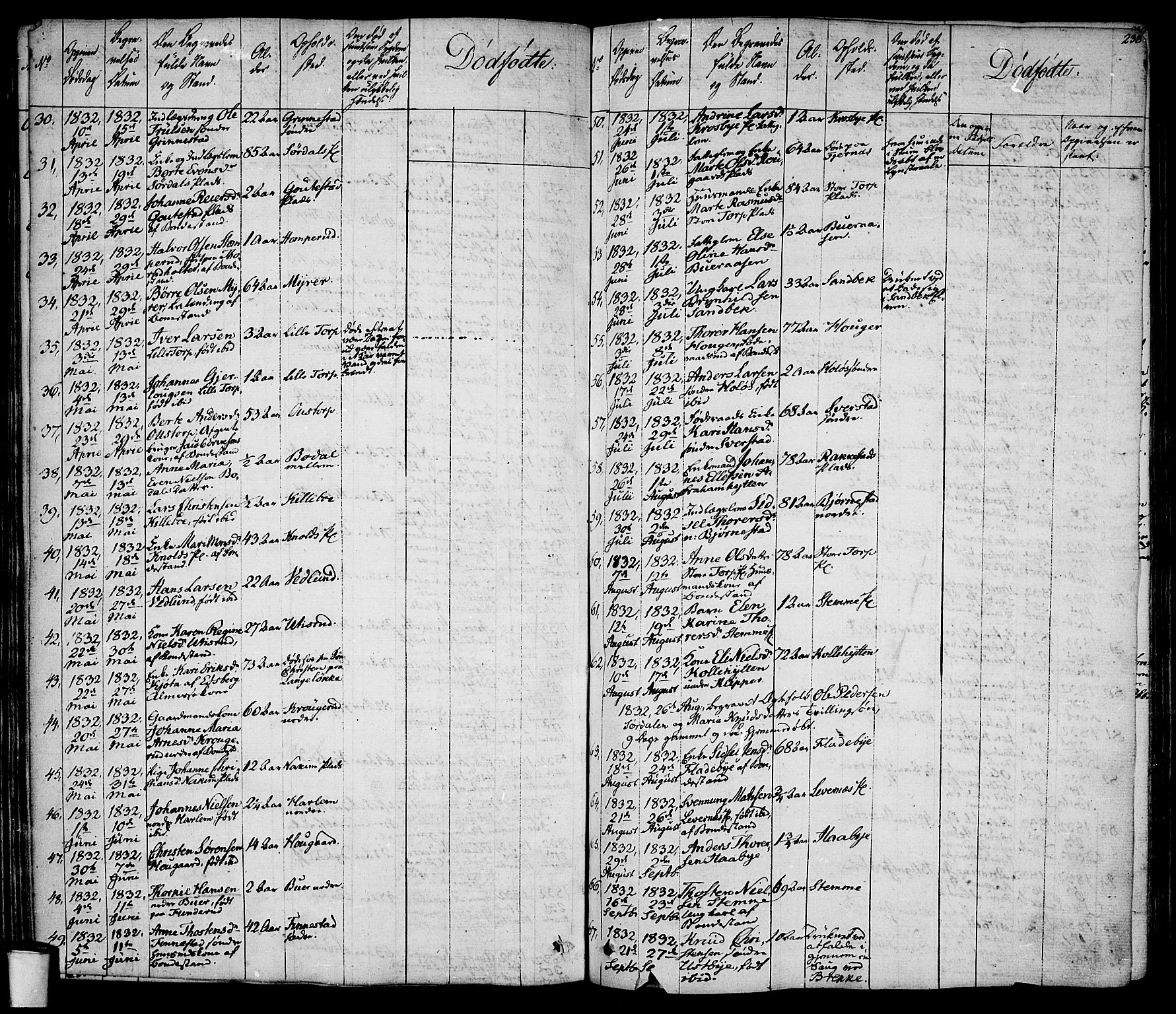 Rakkestad prestekontor Kirkebøker, AV/SAO-A-2008/F/Fa/L0007: Parish register (official) no. I 7, 1825-1841, p. 238