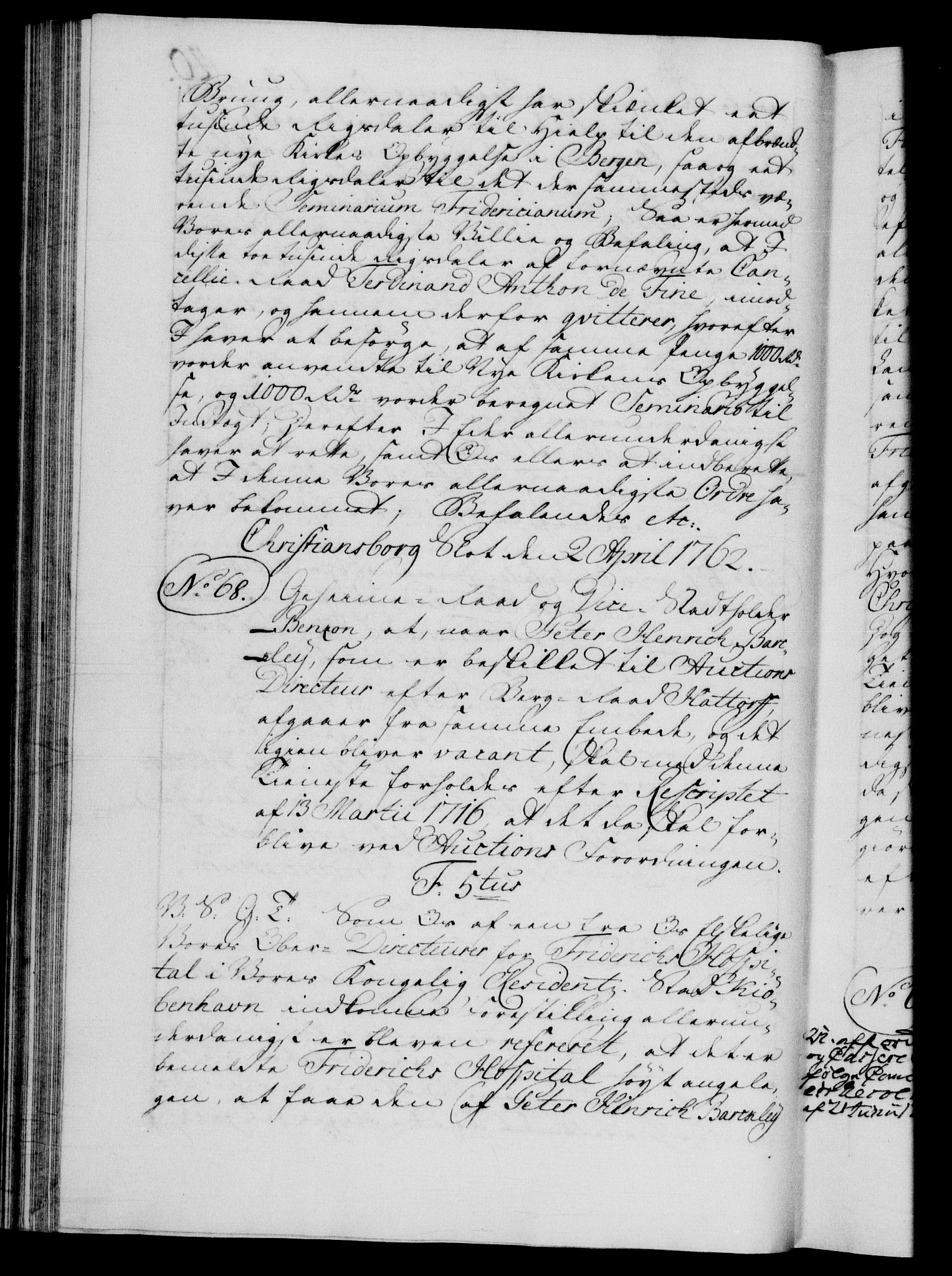 Danske Kanselli 1572-1799, RA/EA-3023/F/Fc/Fca/Fcab/L0037: Norske tegnelser, 1762-1766, p. 40b