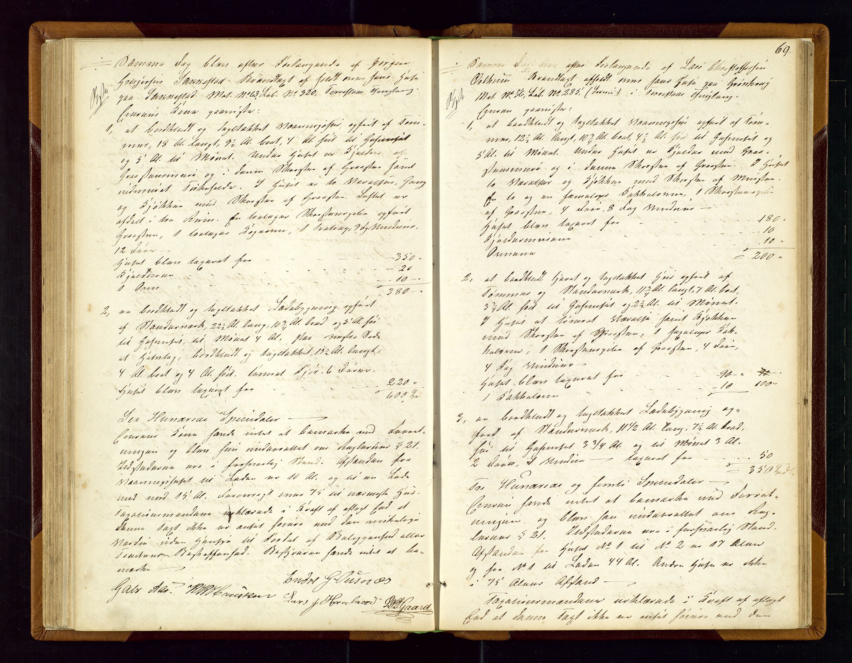 Torvestad lensmannskontor, SAST/A-100307/1/Goa/L0001: "Brandtaxationsprotokol for Torvestad Thinglag", 1867-1883, p. 68b-69a