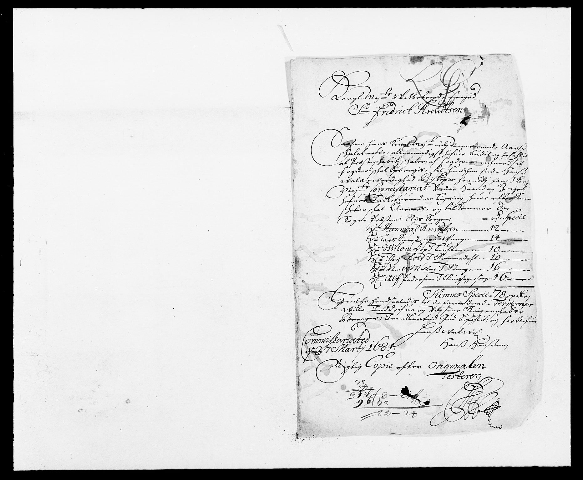 Rentekammeret inntil 1814, Reviderte regnskaper, Fogderegnskap, AV/RA-EA-4092/R16/L1025: Fogderegnskap Hedmark, 1684, p. 343