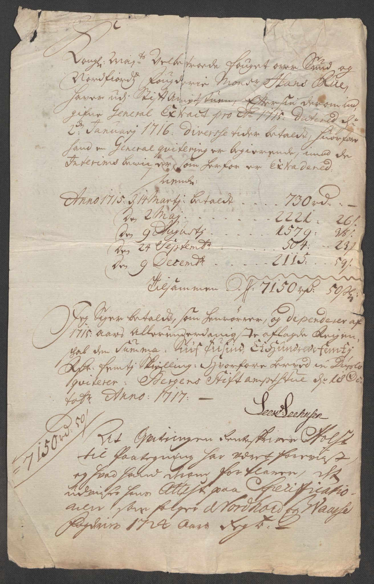 Rentekammeret inntil 1814, Reviderte regnskaper, Fogderegnskap, AV/RA-EA-4092/R53/L3439: Fogderegnskap Sunn- og Nordfjord, 1715, p. 557