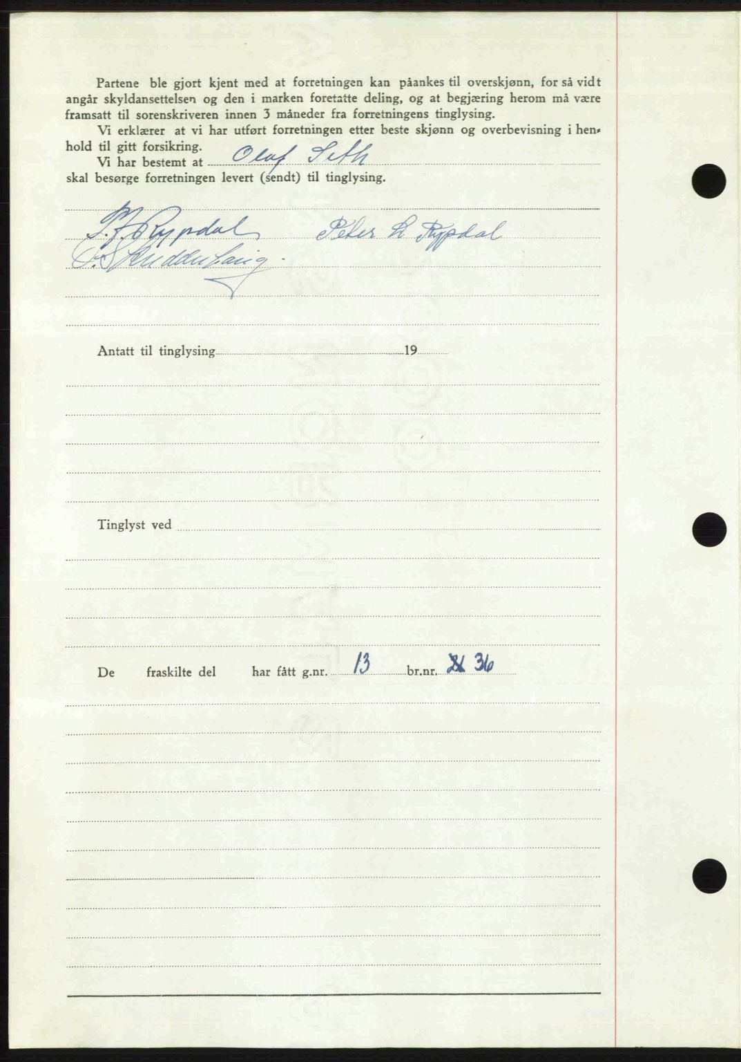 Romsdal sorenskriveri, AV/SAT-A-4149/1/2/2C: Mortgage book no. A34, 1950-1950, Diary no: : 3262/1950