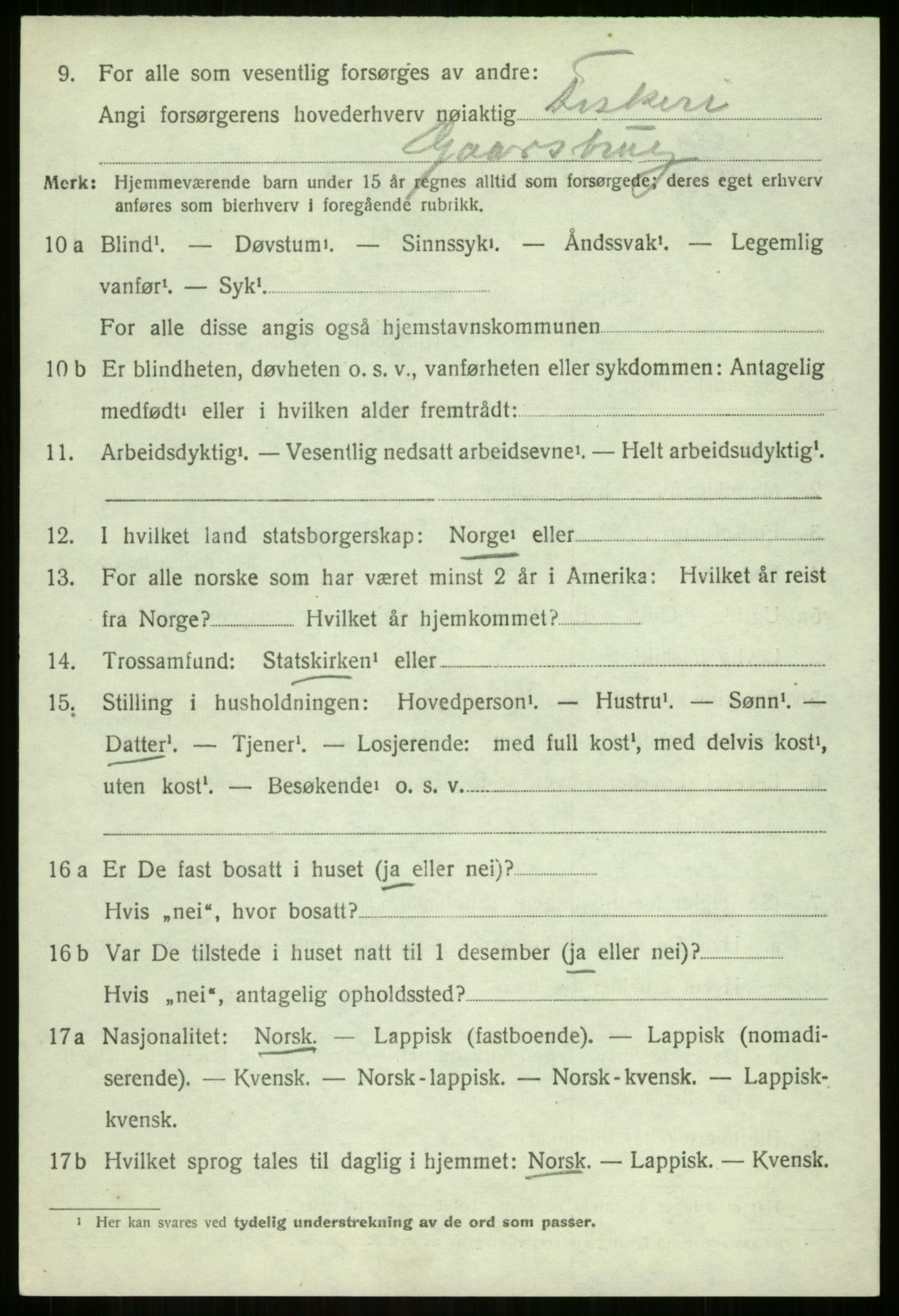 SATØ, 1920 census for Sørreisa, 1920, p. 2267