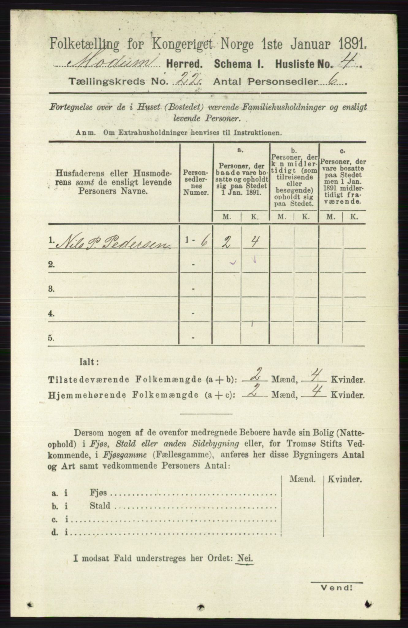 RA, 1891 census for 0623 Modum, 1891, p. 8340