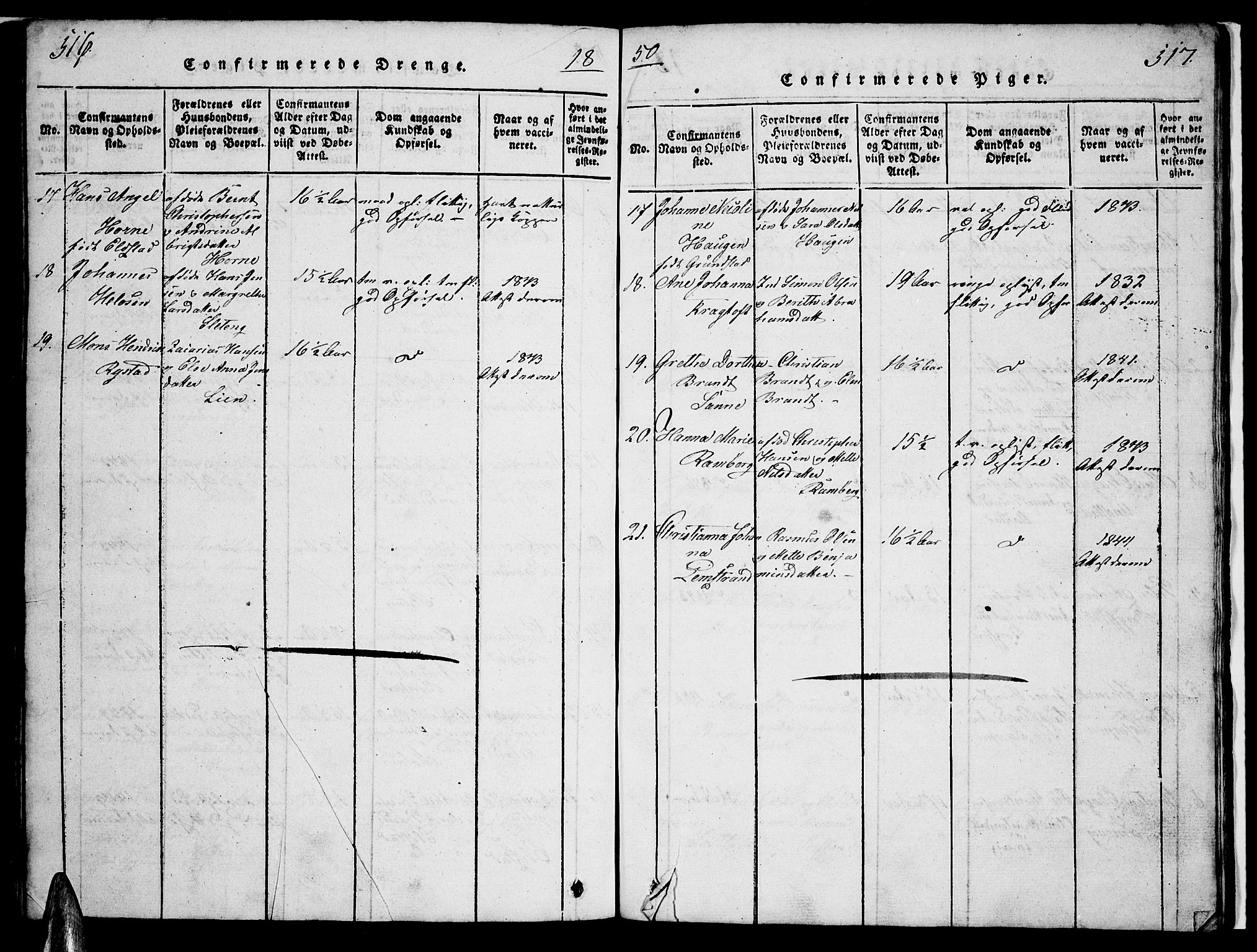 Ministerialprotokoller, klokkerbøker og fødselsregistre - Nordland, AV/SAT-A-1459/880/L1139: Parish register (copy) no. 880C01, 1836-1857, p. 516-517