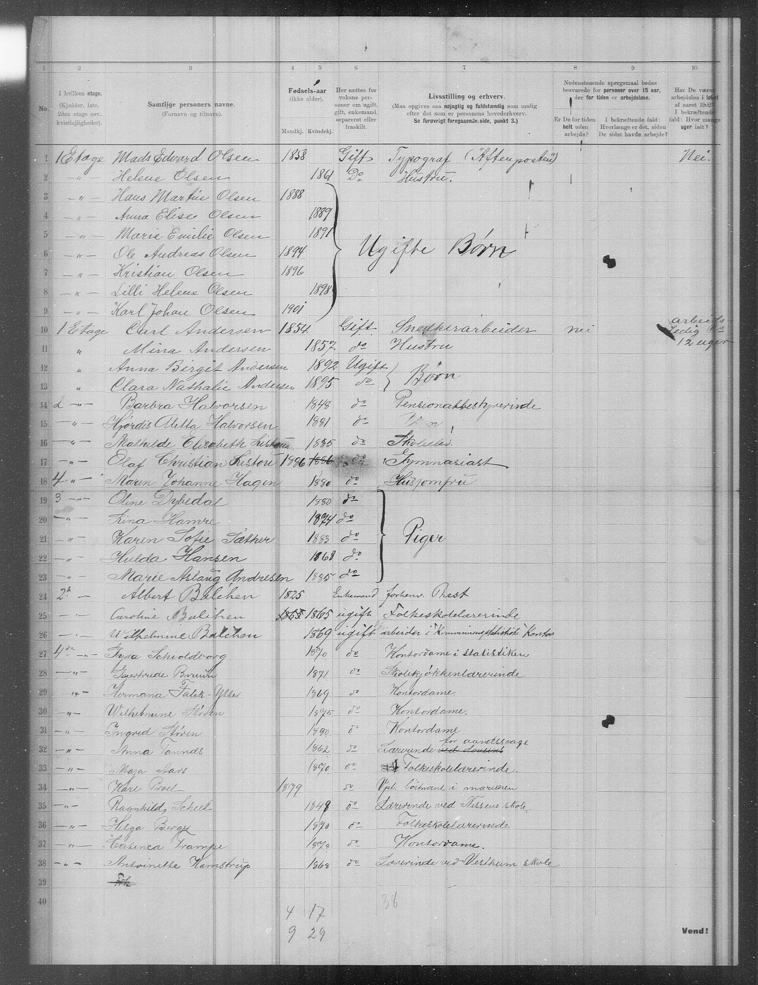 OBA, Municipal Census 1902 for Kristiania, 1902, p. 17905