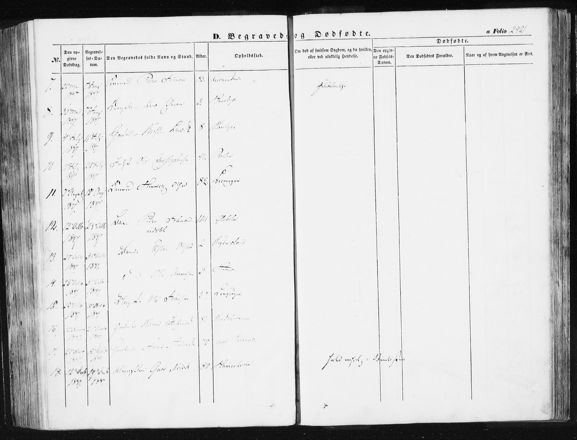 Ministerialprotokoller, klokkerbøker og fødselsregistre - Sør-Trøndelag, SAT/A-1456/612/L0376: Parish register (official) no. 612A08, 1846-1859, p. 242