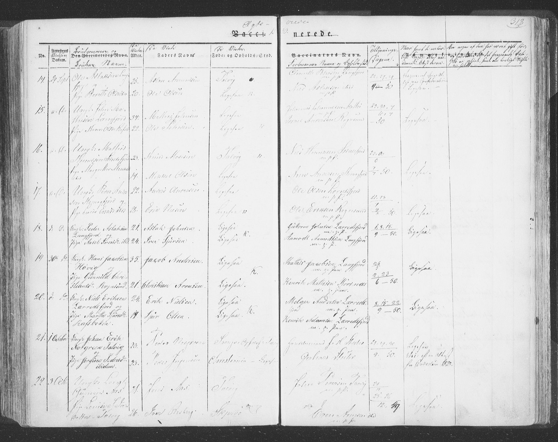 Talvik sokneprestkontor, SATØ/S-1337/H/Ha/L0009kirke: Parish register (official) no. 9, 1837-1852, p. 318