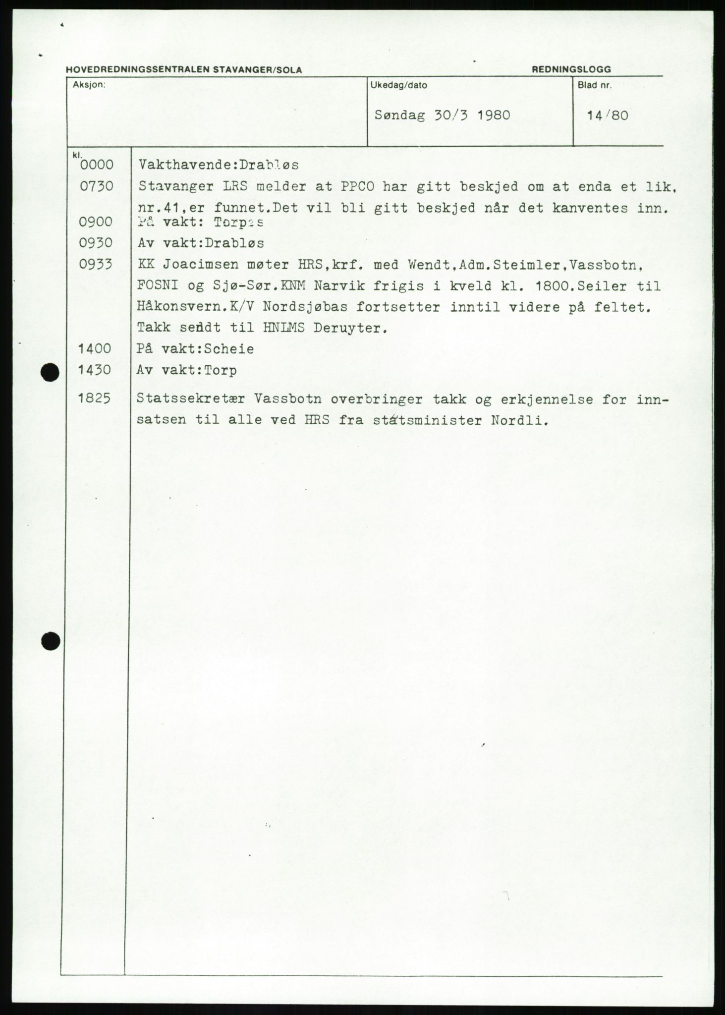 Justisdepartementet, Granskningskommisjonen ved Alexander Kielland-ulykken 27.3.1980, AV/RA-S-1165/D/L0017: P Hjelpefartøy (Doku.liste + P1-P6 av 6)/Q Hovedredningssentralen (Q0-Q27 av 27), 1980-1981, p. 555