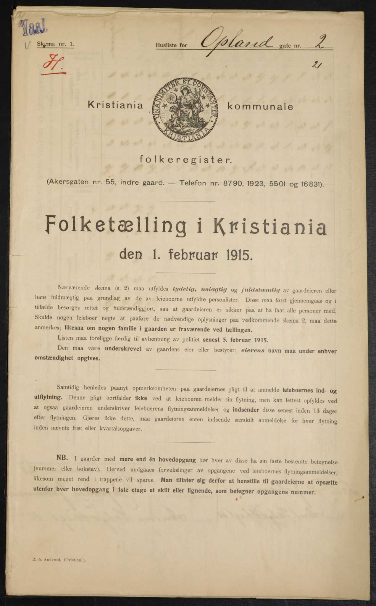 OBA, Municipal Census 1915 for Kristiania, 1915, p. 75221