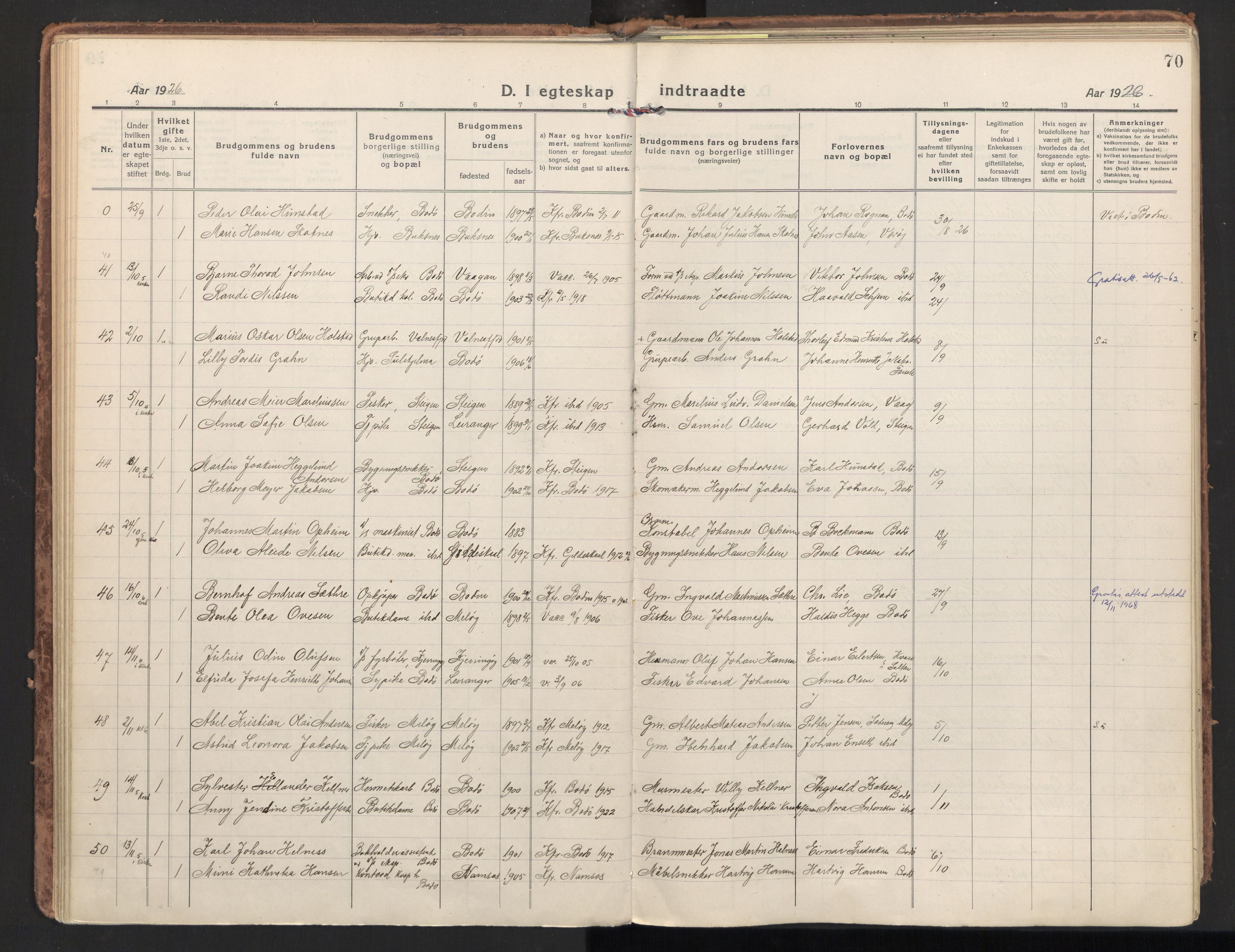 Ministerialprotokoller, klokkerbøker og fødselsregistre - Nordland, SAT/A-1459/801/L0018: Parish register (official) no. 801A18, 1916-1930, p. 70