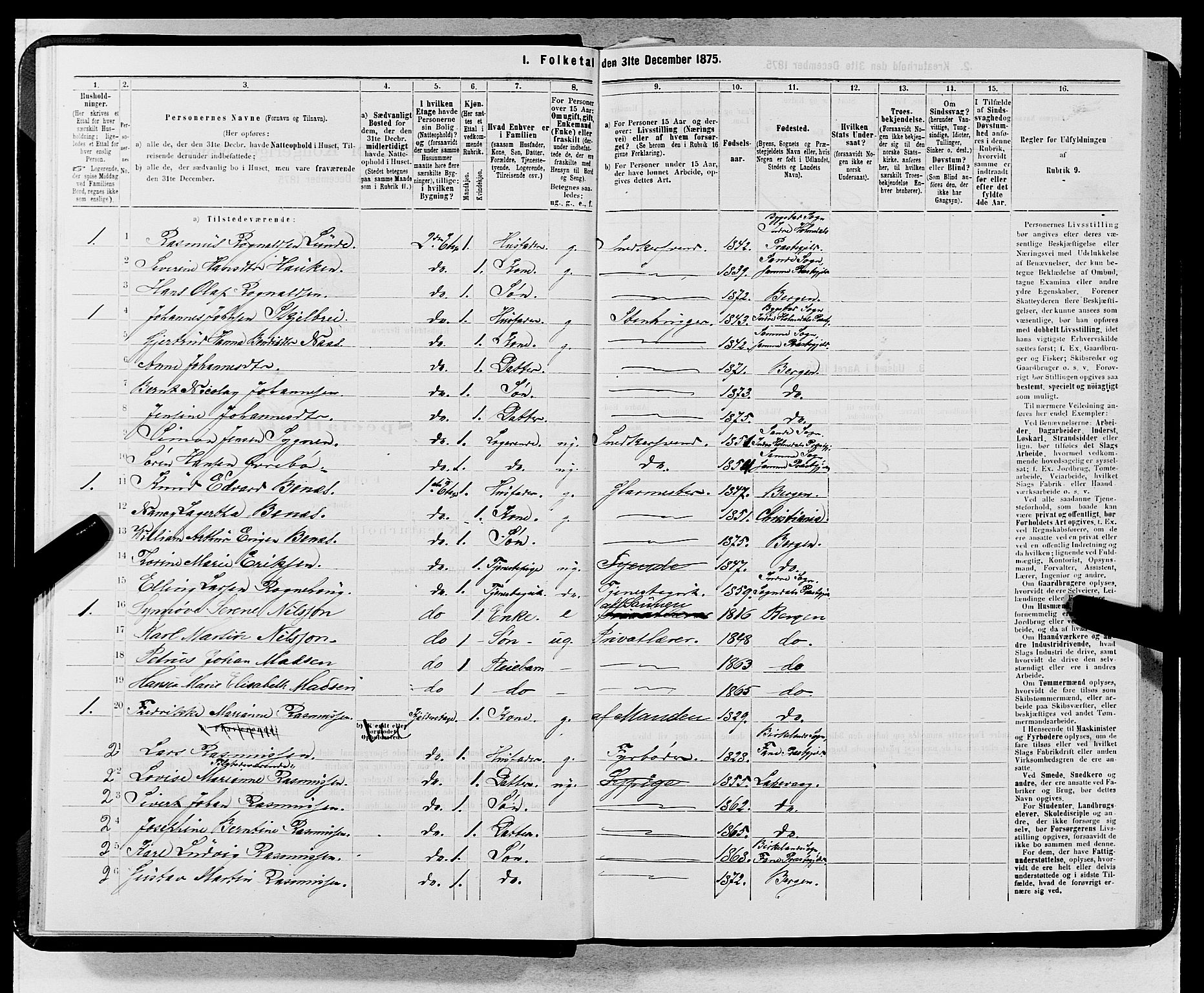 SAB, 1875 census for 1301 Bergen, 1875, p. 5226