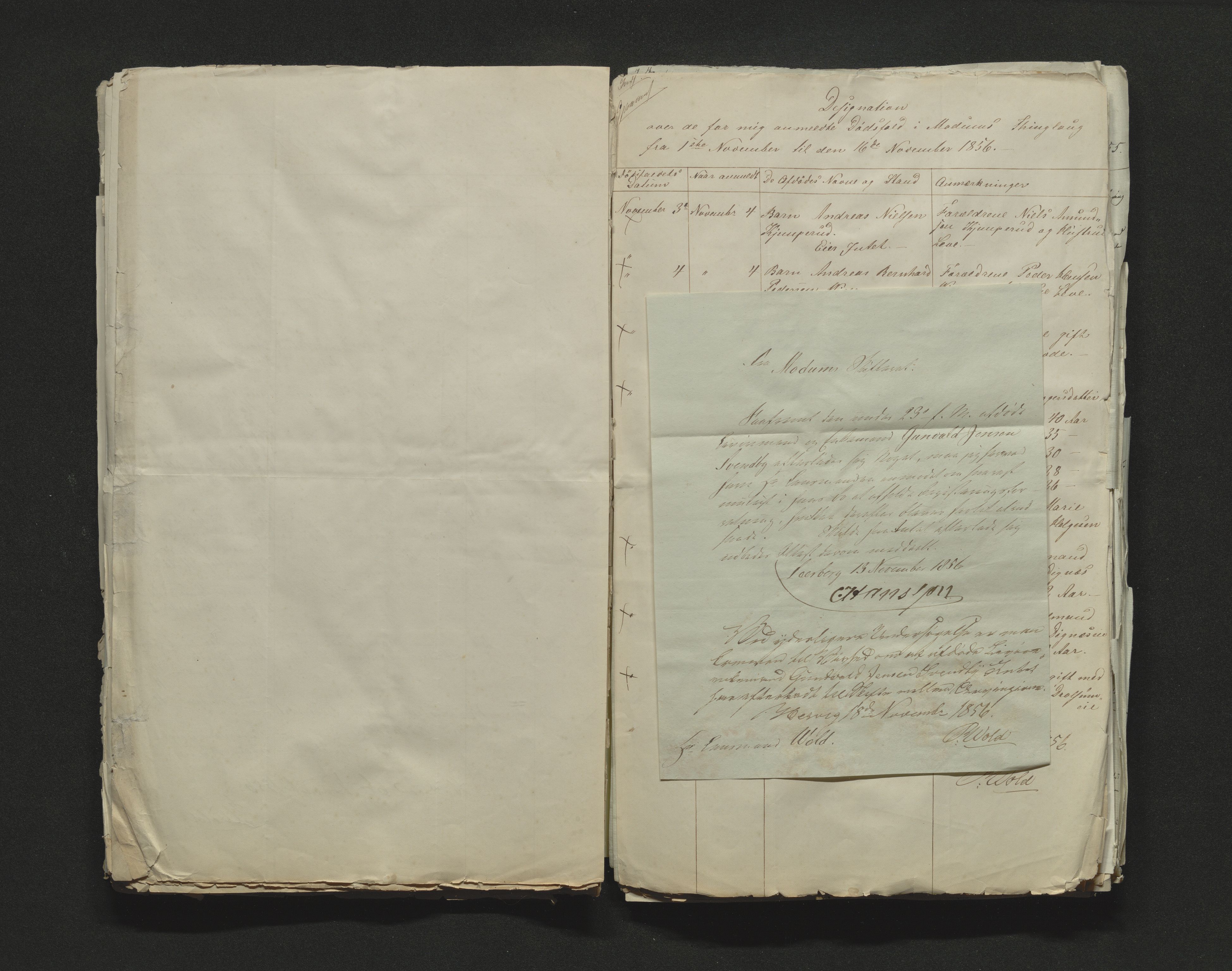 Eiker, Modum og Sigdal sorenskriveri, AV/SAKO-A-123/H/Ha/Hab/L0009: Dødsfallsmeldinger, 1854-1857, p. 324