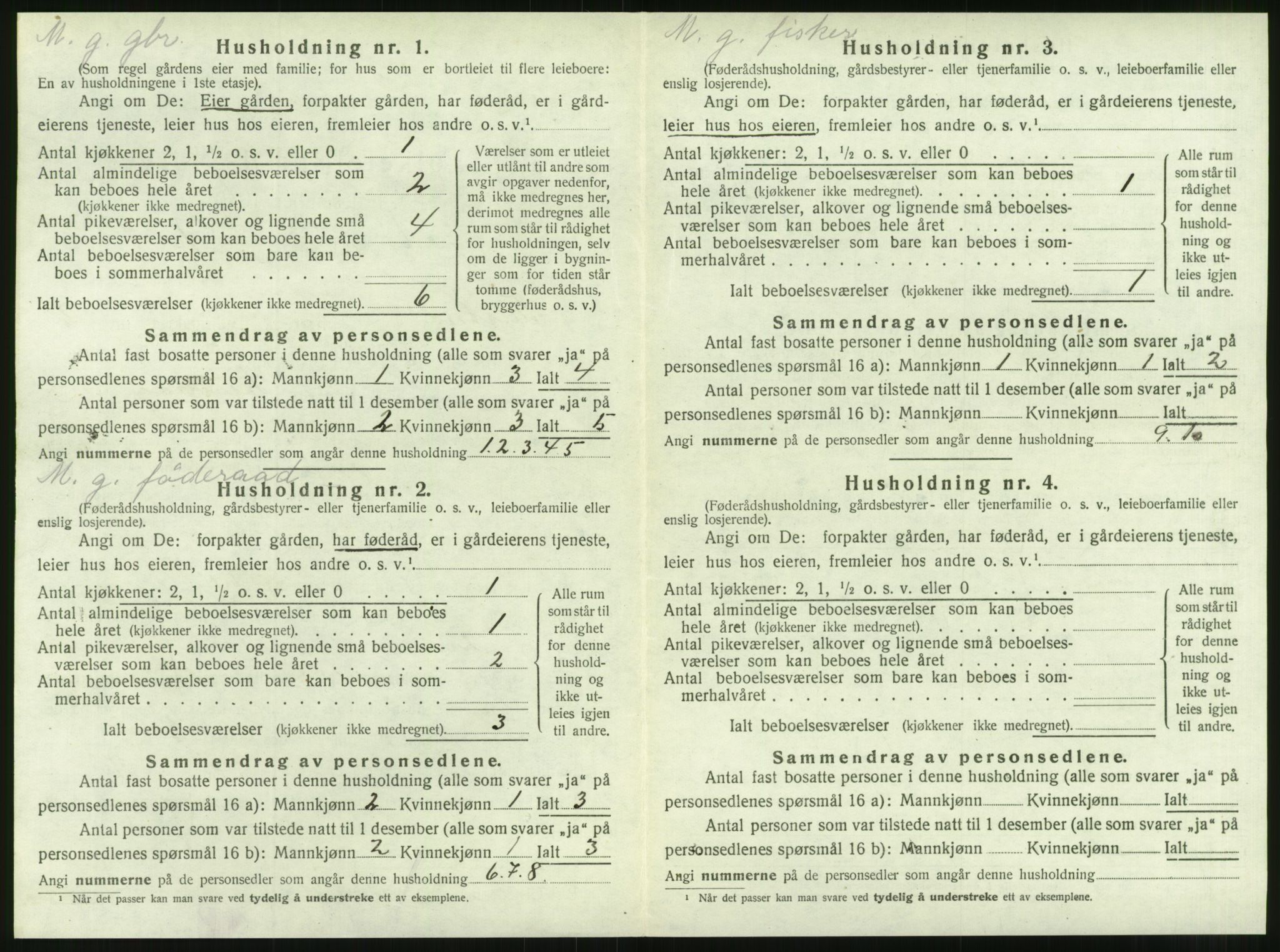 SAT, 1920 census for Tustna, 1920, p. 90