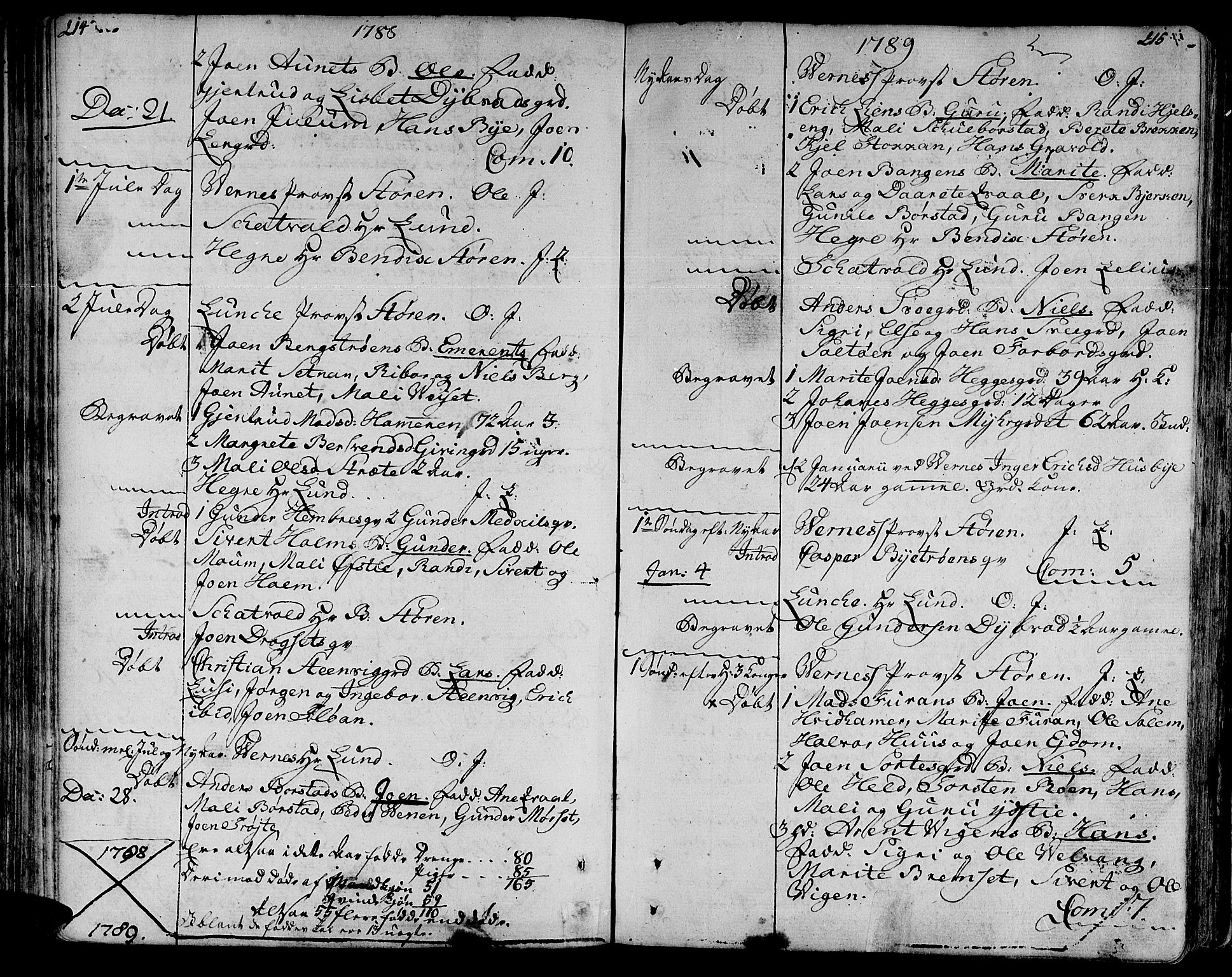 Ministerialprotokoller, klokkerbøker og fødselsregistre - Nord-Trøndelag, SAT/A-1458/709/L0059: Parish register (official) no. 709A06, 1781-1797, p. 214-215