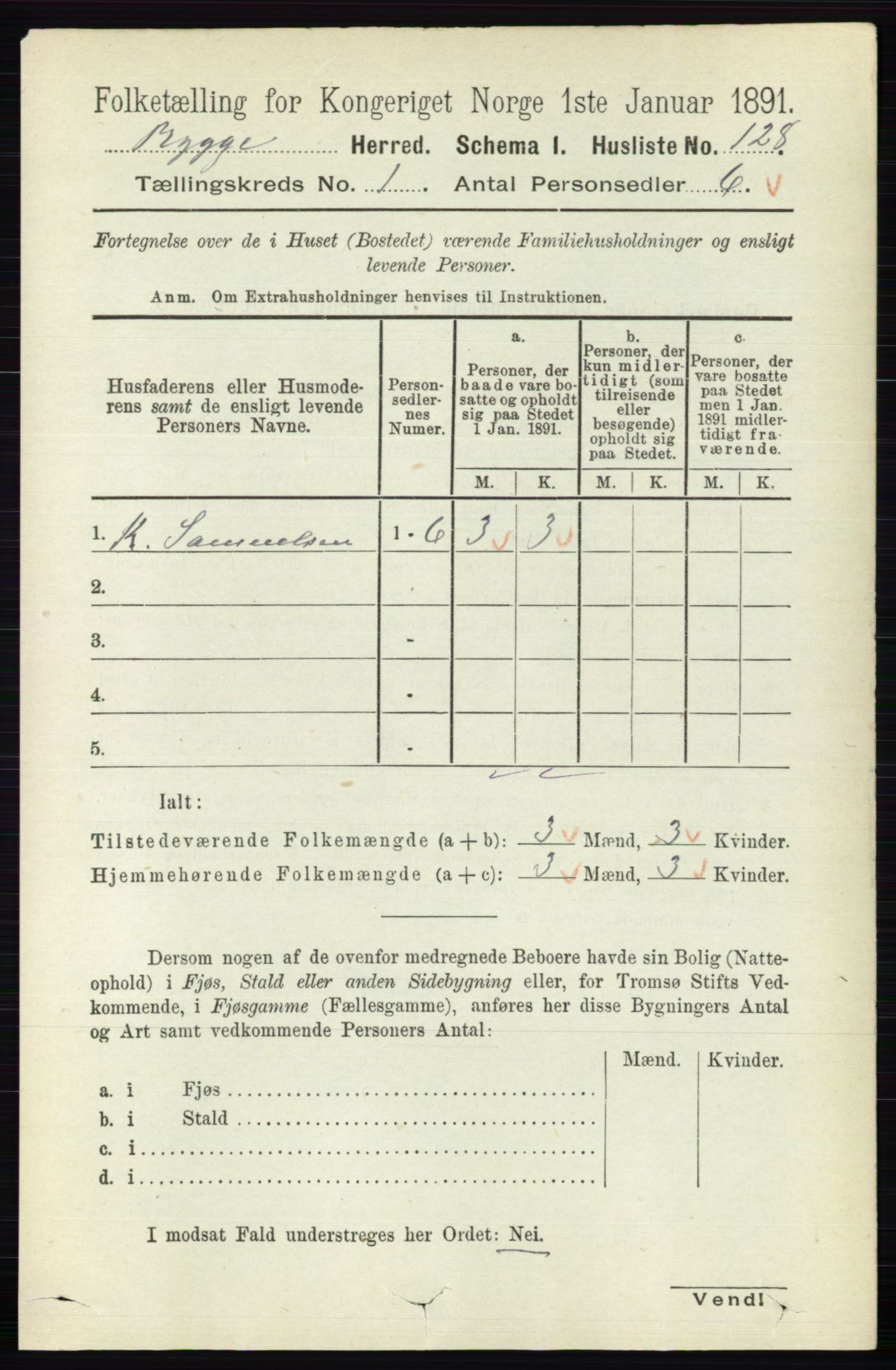 RA, 1891 census for 0136 Rygge, 1891, p. 156