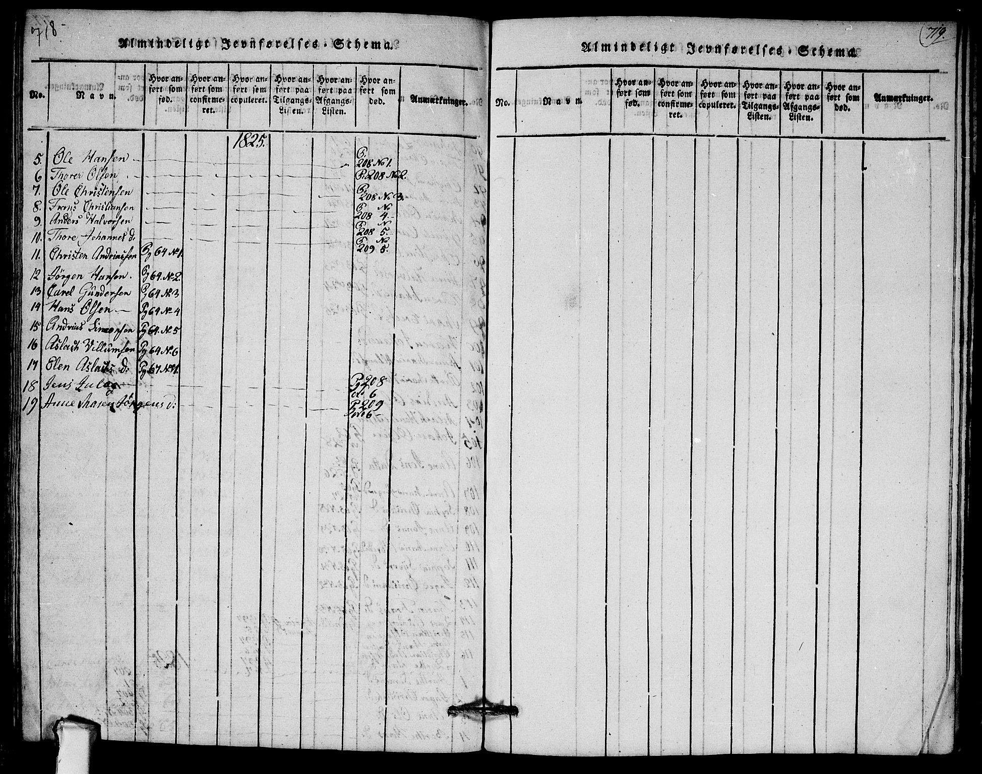 Askim prestekontor Kirkebøker, AV/SAO-A-10900/G/Ga/L0001: Parish register (copy) no. 1, 1817-1846, p. 718-719