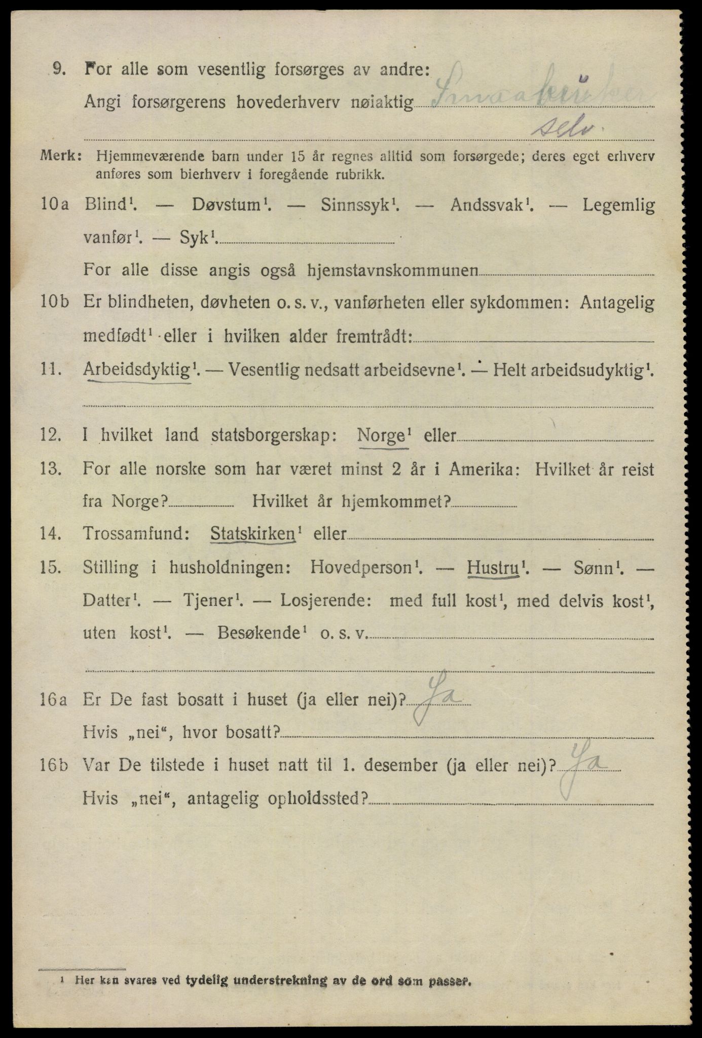 SAO, 1920 census for Tune, 1920, p. 3663