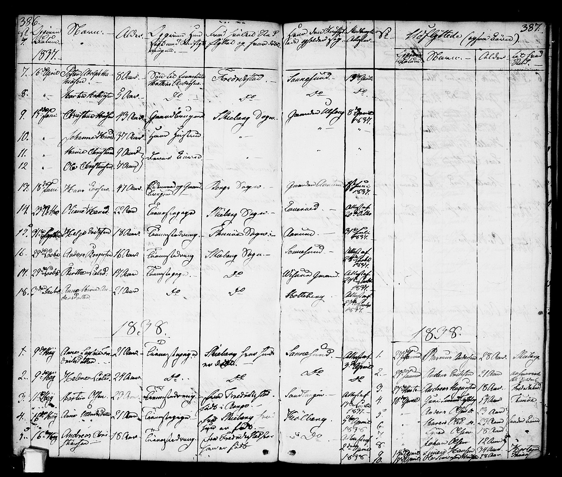 Borge prestekontor Kirkebøker, AV/SAO-A-10903/F/Fa/L0004: Parish register (official) no. I 4, 1836-1848, p. 386-387