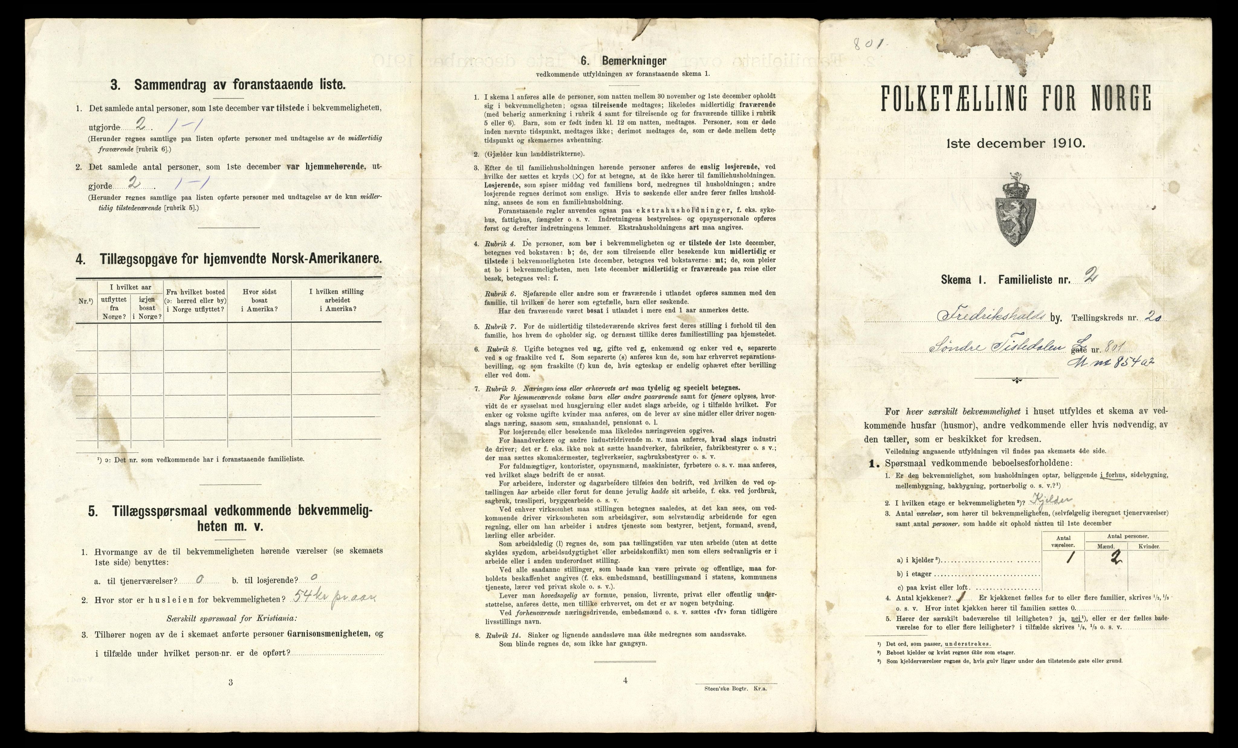 RA, 1910 census for Fredrikshald, 1910, p. 6858