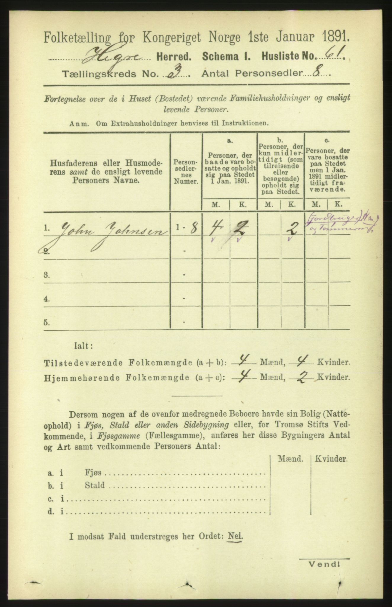 RA, 1891 census for 1712 Hegra, 1891, p. 1030