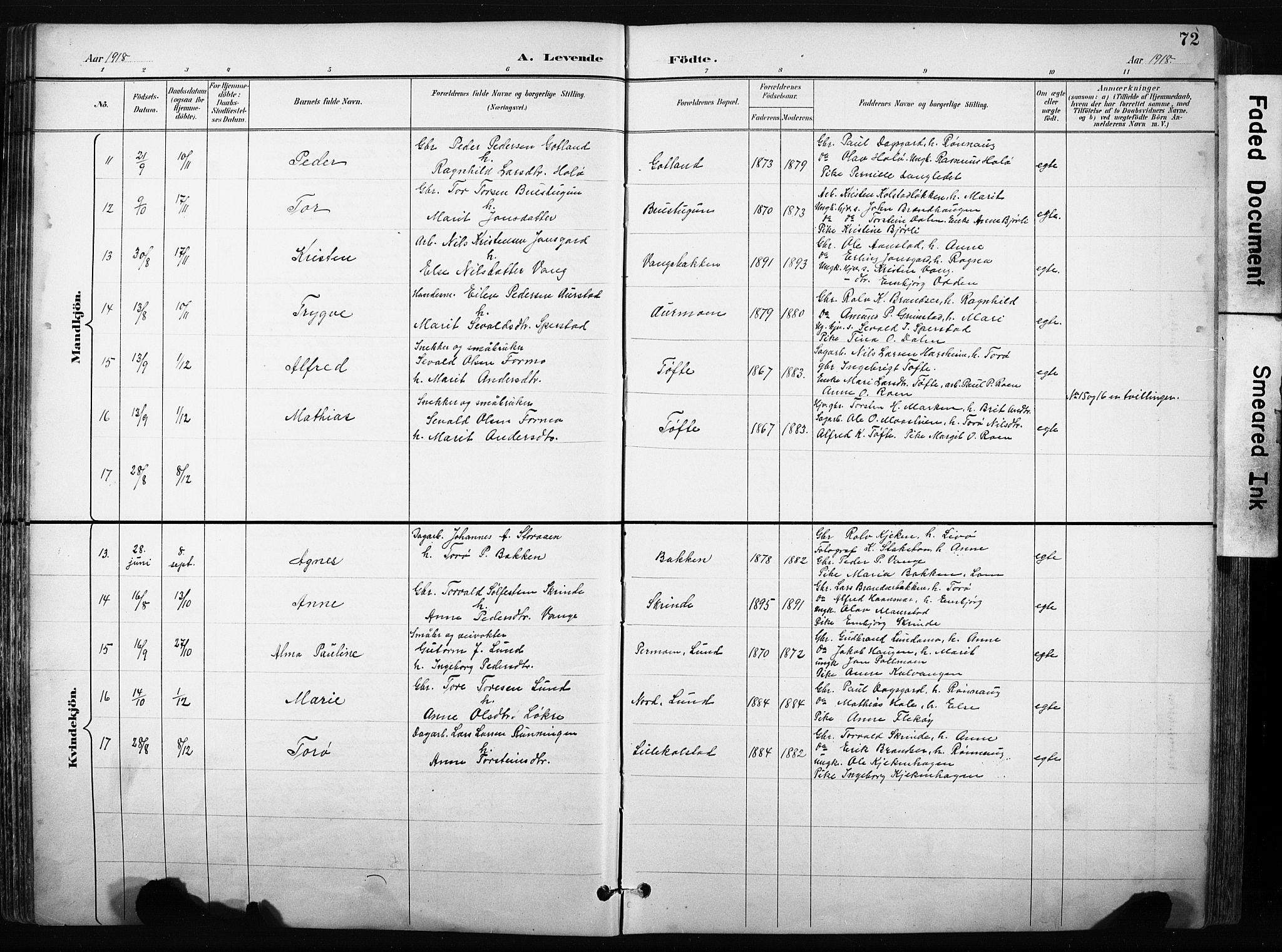 Skjåk prestekontor, AV/SAH-PREST-072/H/Ha/Hab/L0003: Parish register (copy) no. 3, 1893-1932, p. 72