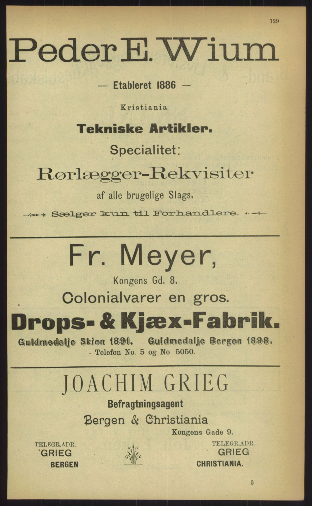 Kristiania/Oslo adressebok, PUBL/-, 1903, p. 129