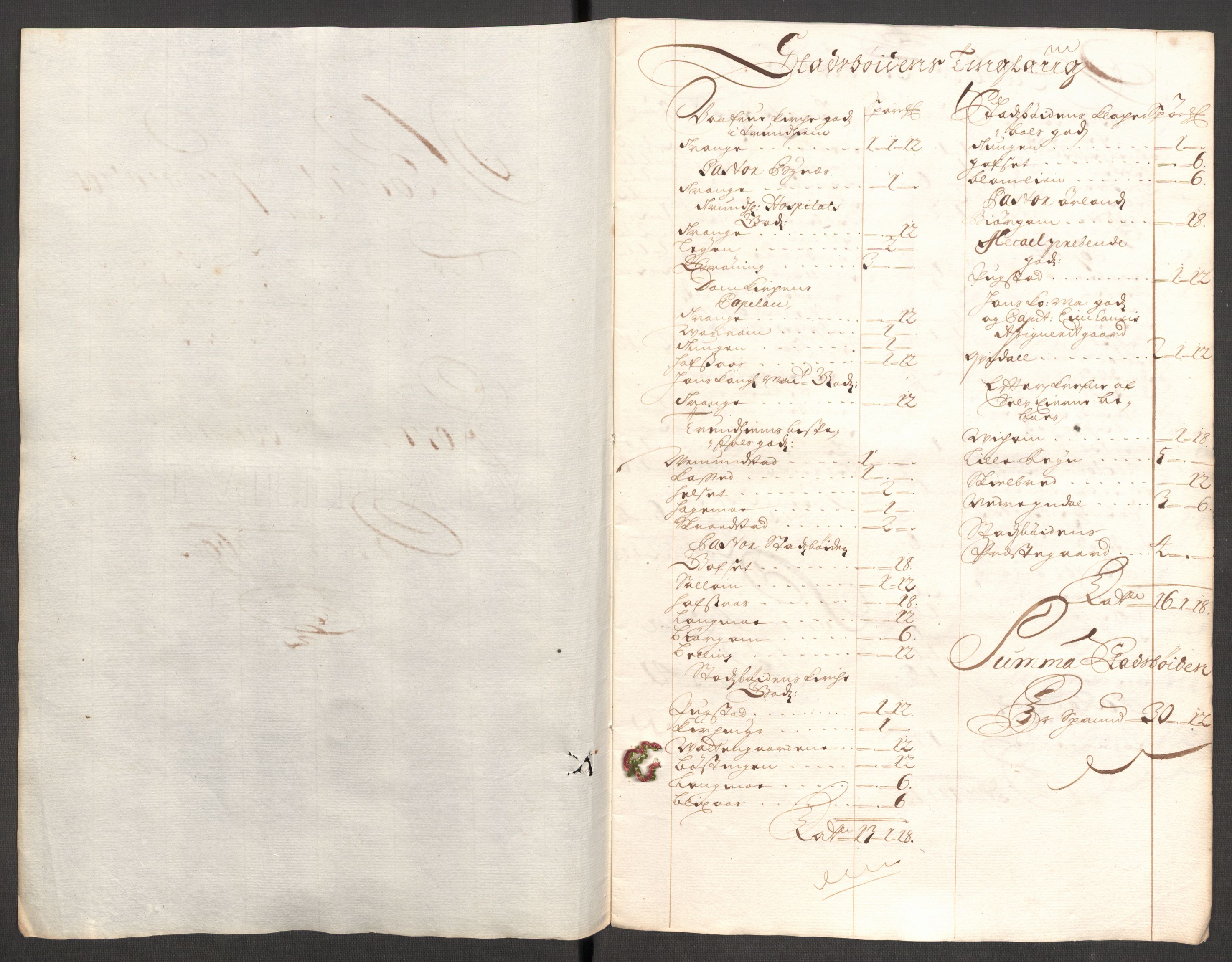 Rentekammeret inntil 1814, Reviderte regnskaper, Fogderegnskap, AV/RA-EA-4092/R57/L3853: Fogderegnskap Fosen, 1698-1699, p. 179