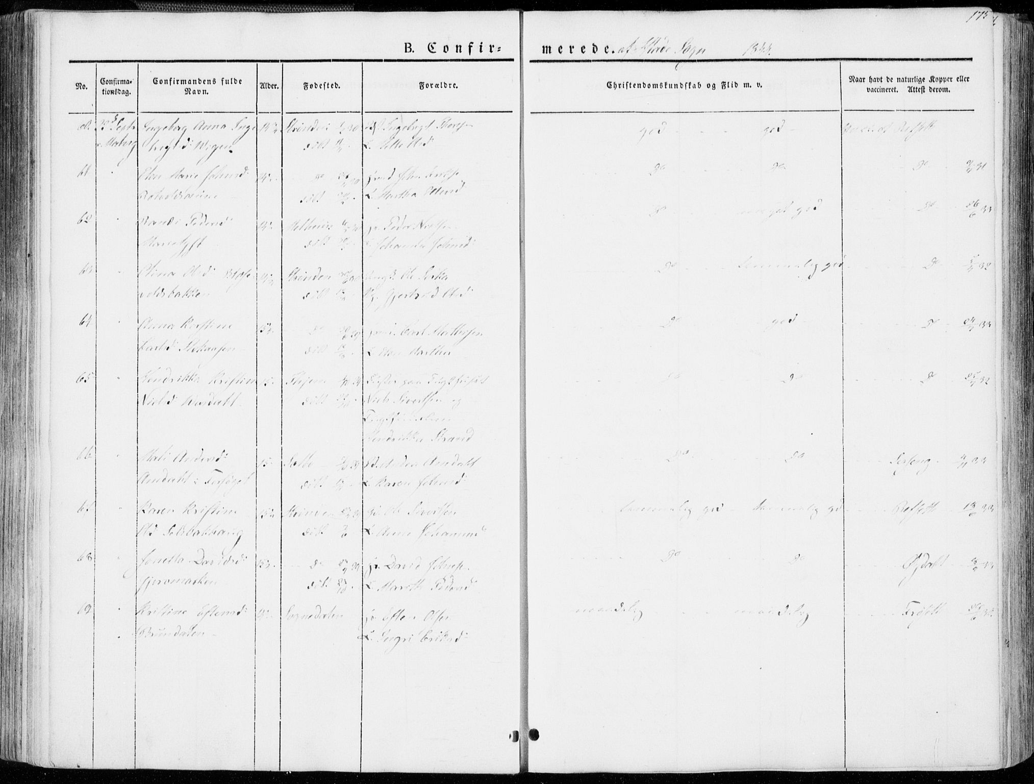 Ministerialprotokoller, klokkerbøker og fødselsregistre - Sør-Trøndelag, AV/SAT-A-1456/606/L0290: Parish register (official) no. 606A05, 1841-1847, p. 175