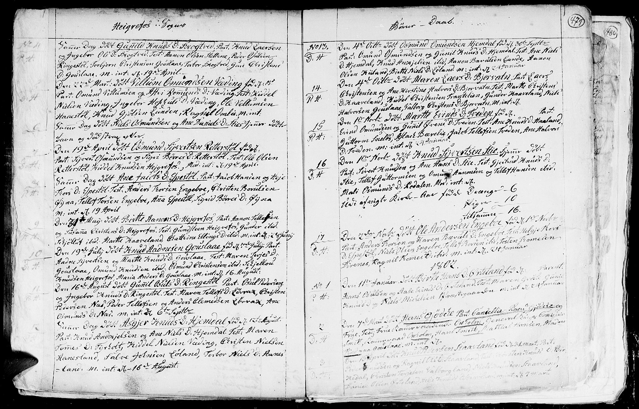 Hommedal sokneprestkontor, SAK/1111-0023/F/Fa/Fab/L0002: Parish register (official) no. A 2 /3, 1740-1821, p. 479