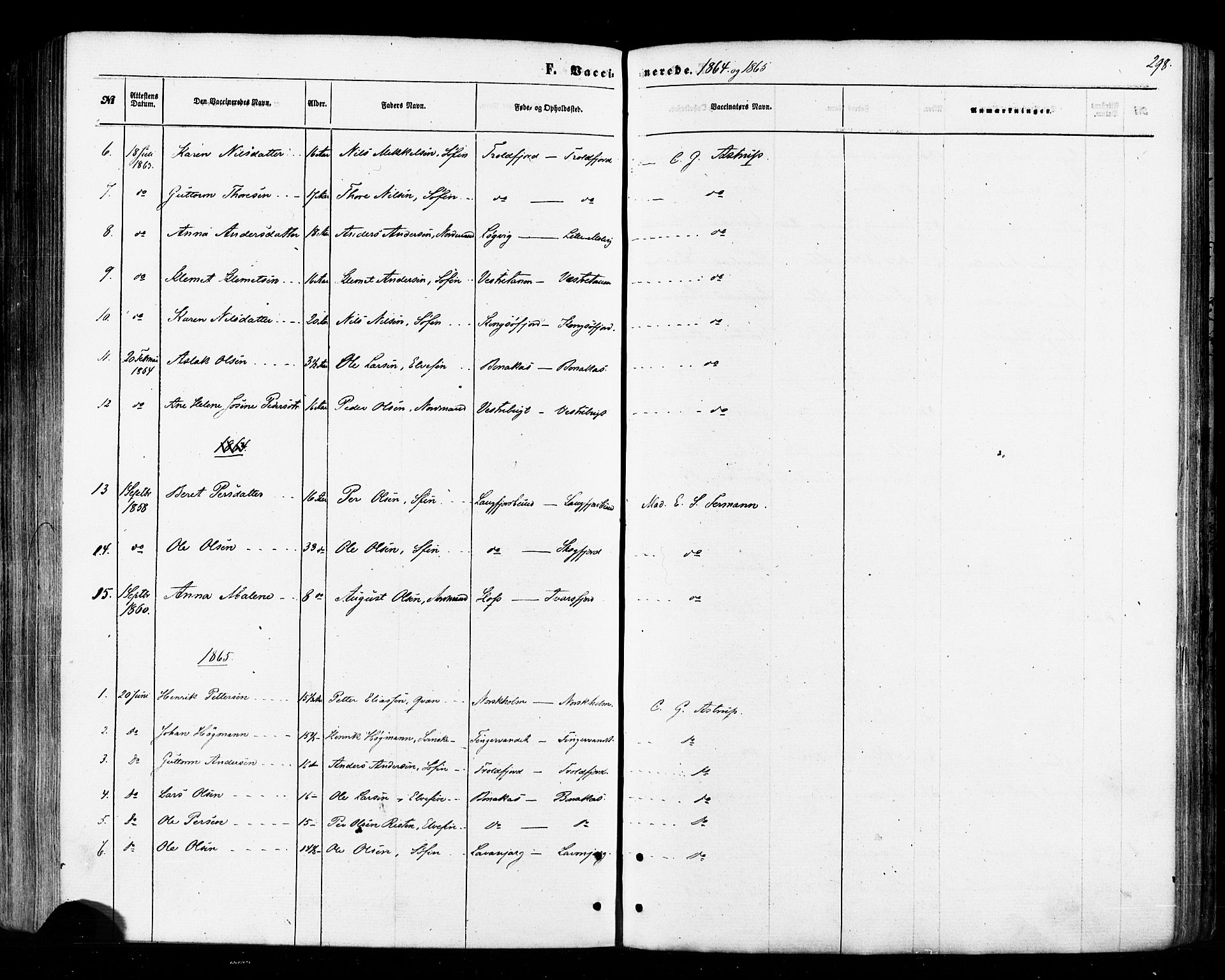 Tana sokneprestkontor, SATØ/S-1334/H/Ha/L0002kirke: Parish register (official) no. 2 /1, 1861-1877, p. 298