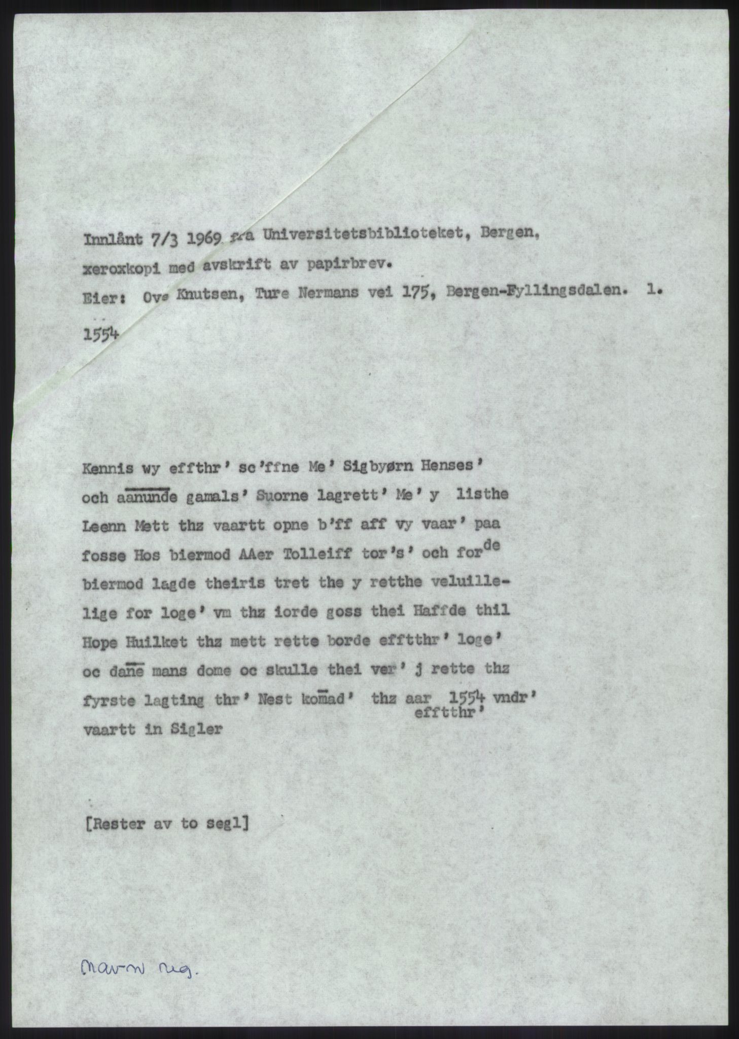 Samlinger til kildeutgivelse, Diplomavskriftsamlingen, RA/EA-4053/H/Ha, p. 1791