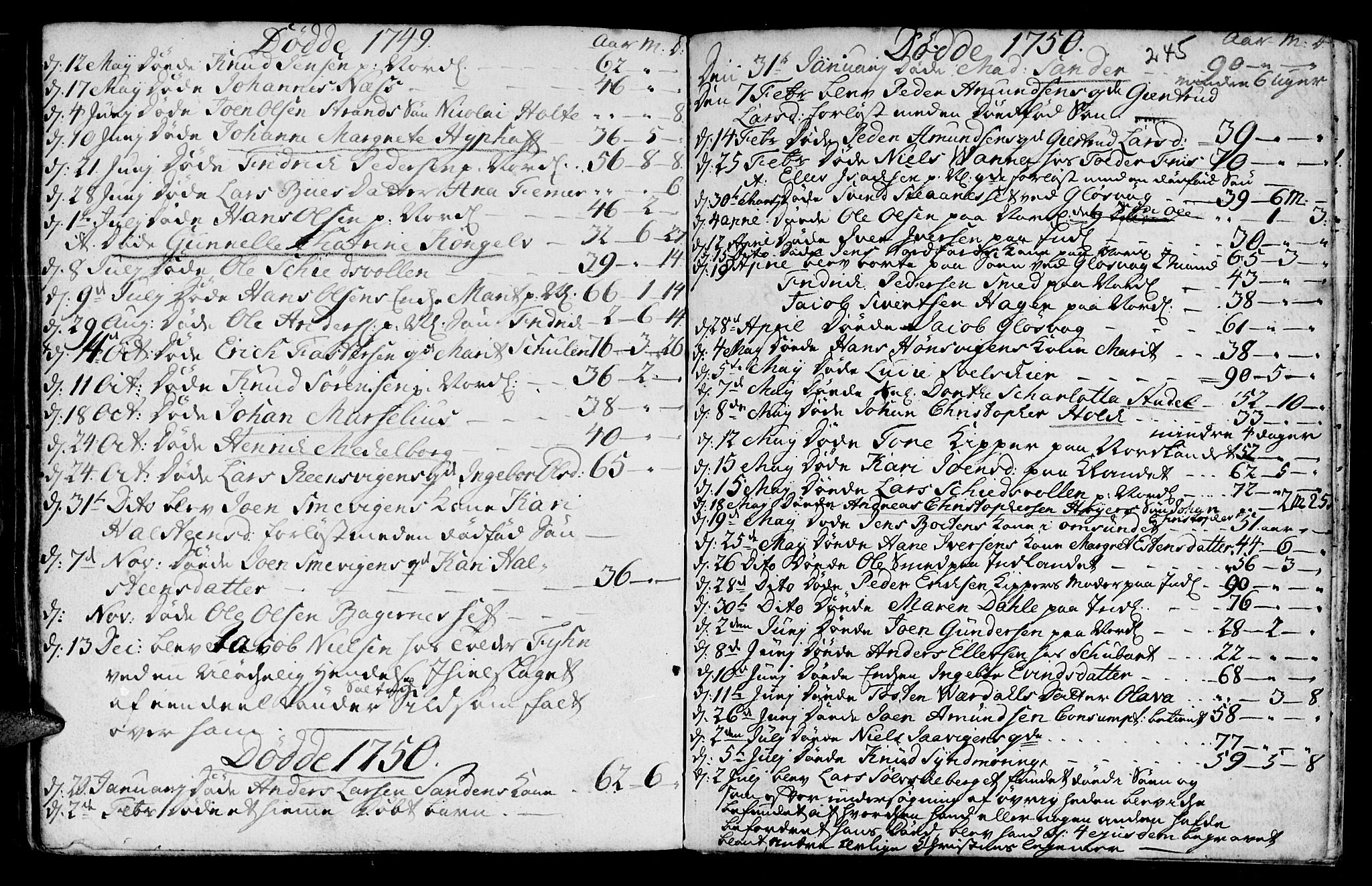 Ministerialprotokoller, klokkerbøker og fødselsregistre - Møre og Romsdal, AV/SAT-A-1454/572/L0839: Parish register (official) no. 572A02, 1739-1754, p. 244-245