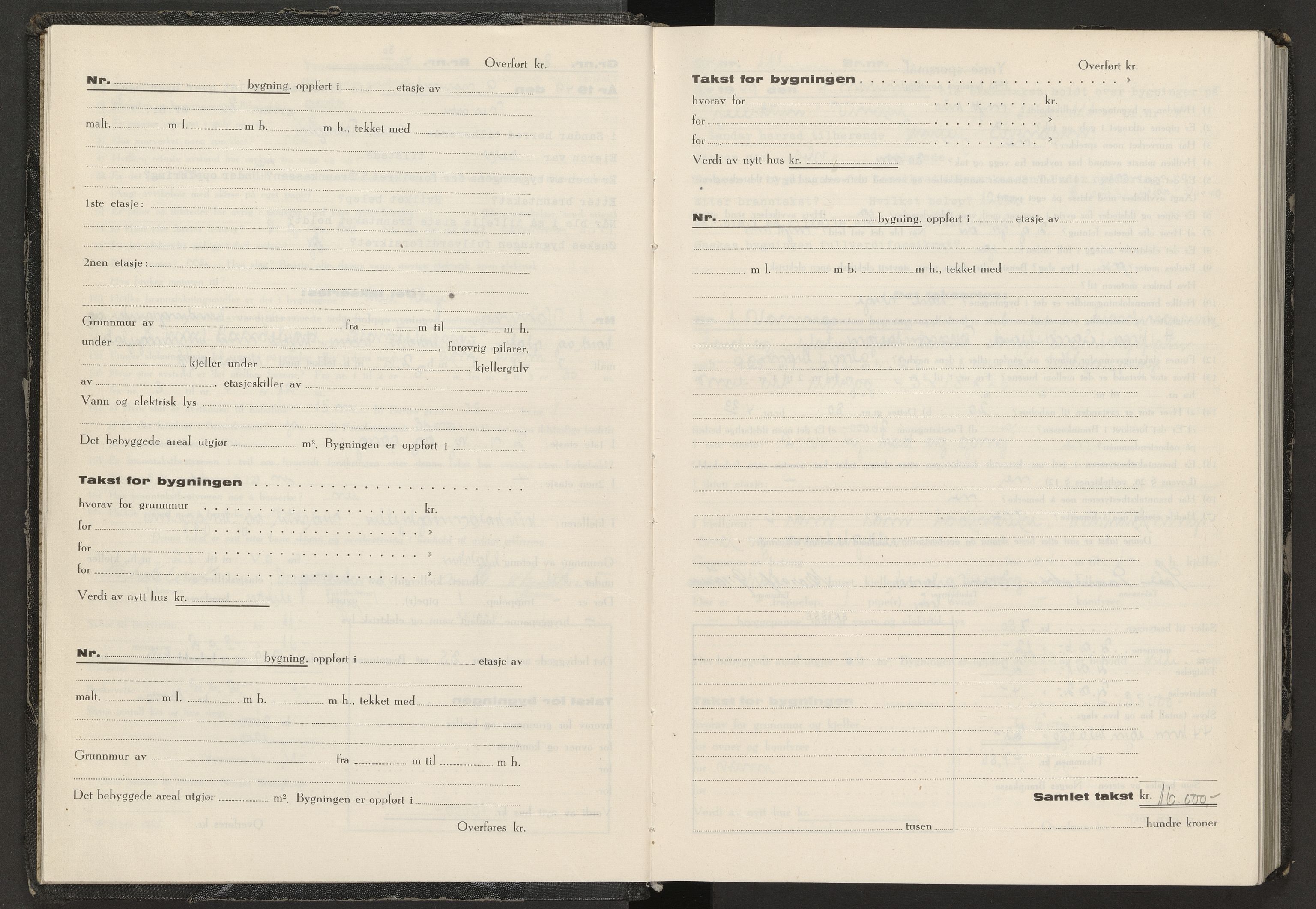 Sandar lensmannskontor, AV/SAKO-A-545/Y/Yc/Yca/L0041: Branntakstprotokoll, 1949-1950