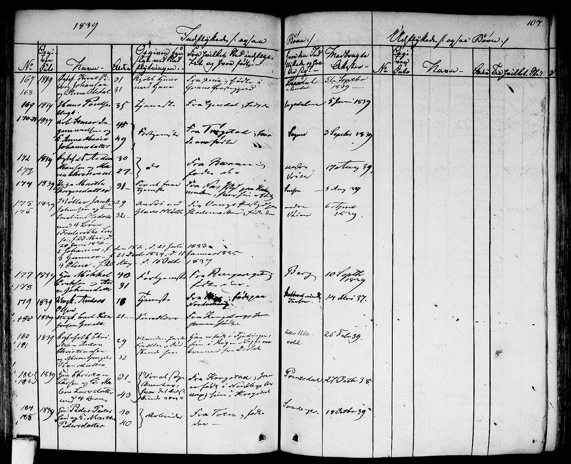 Aker prestekontor kirkebøker, SAO/A-10861/F/L0018: Parish register (official) no. 17, 1829-1852, p. 107