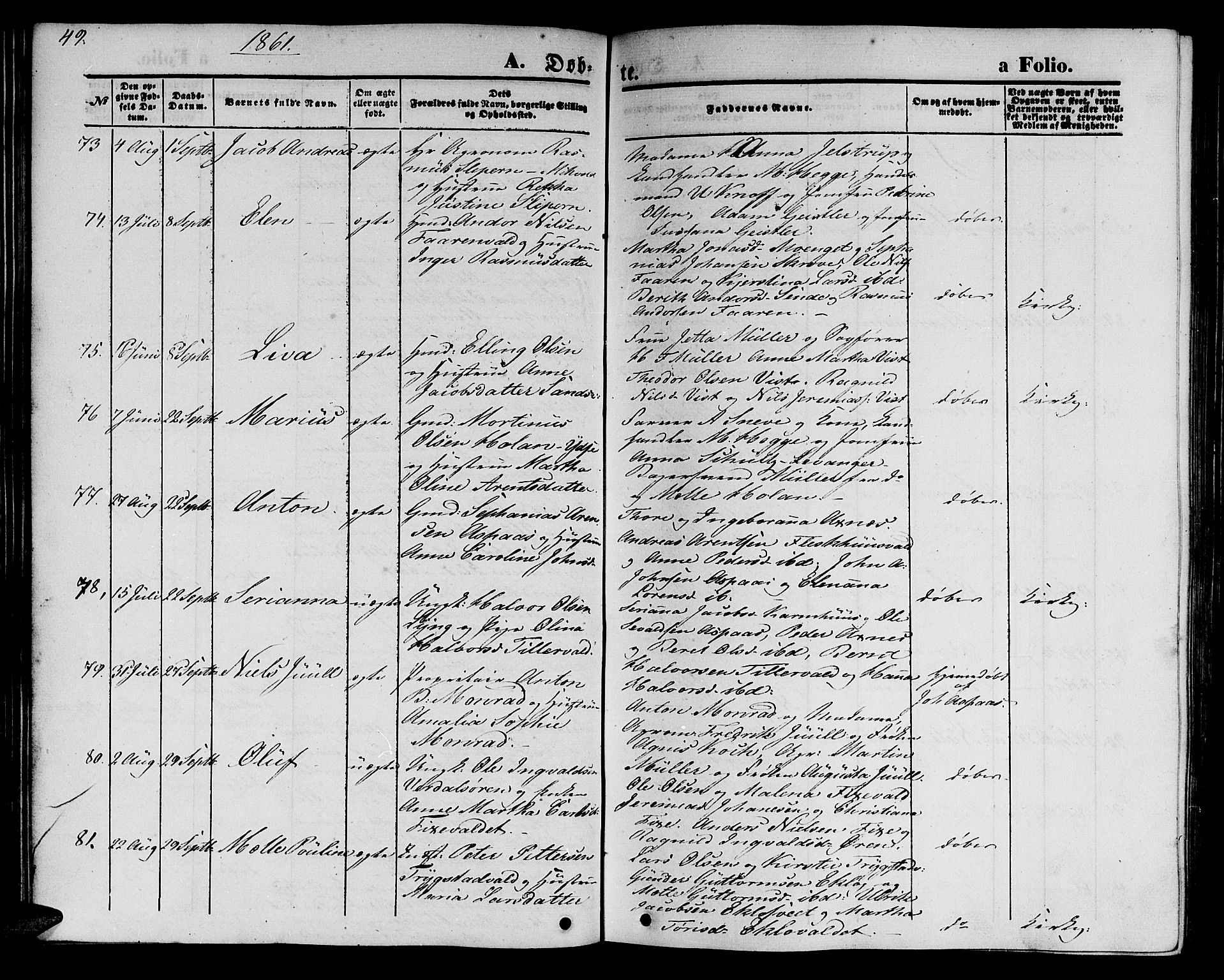 Ministerialprotokoller, klokkerbøker og fødselsregistre - Nord-Trøndelag, AV/SAT-A-1458/723/L0254: Parish register (copy) no. 723C02, 1858-1868, p. 49