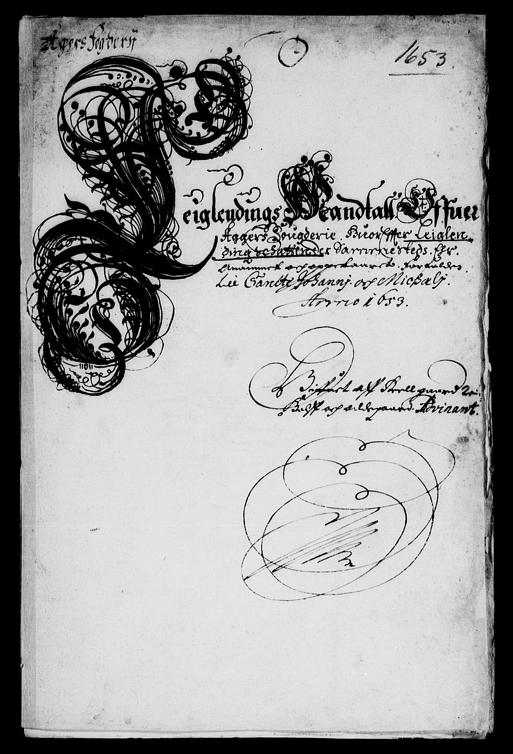 Rentekammeret inntil 1814, Reviderte regnskaper, Lensregnskaper, AV/RA-EA-5023/R/Rb/Rba/L0217: Akershus len, 1653-1654