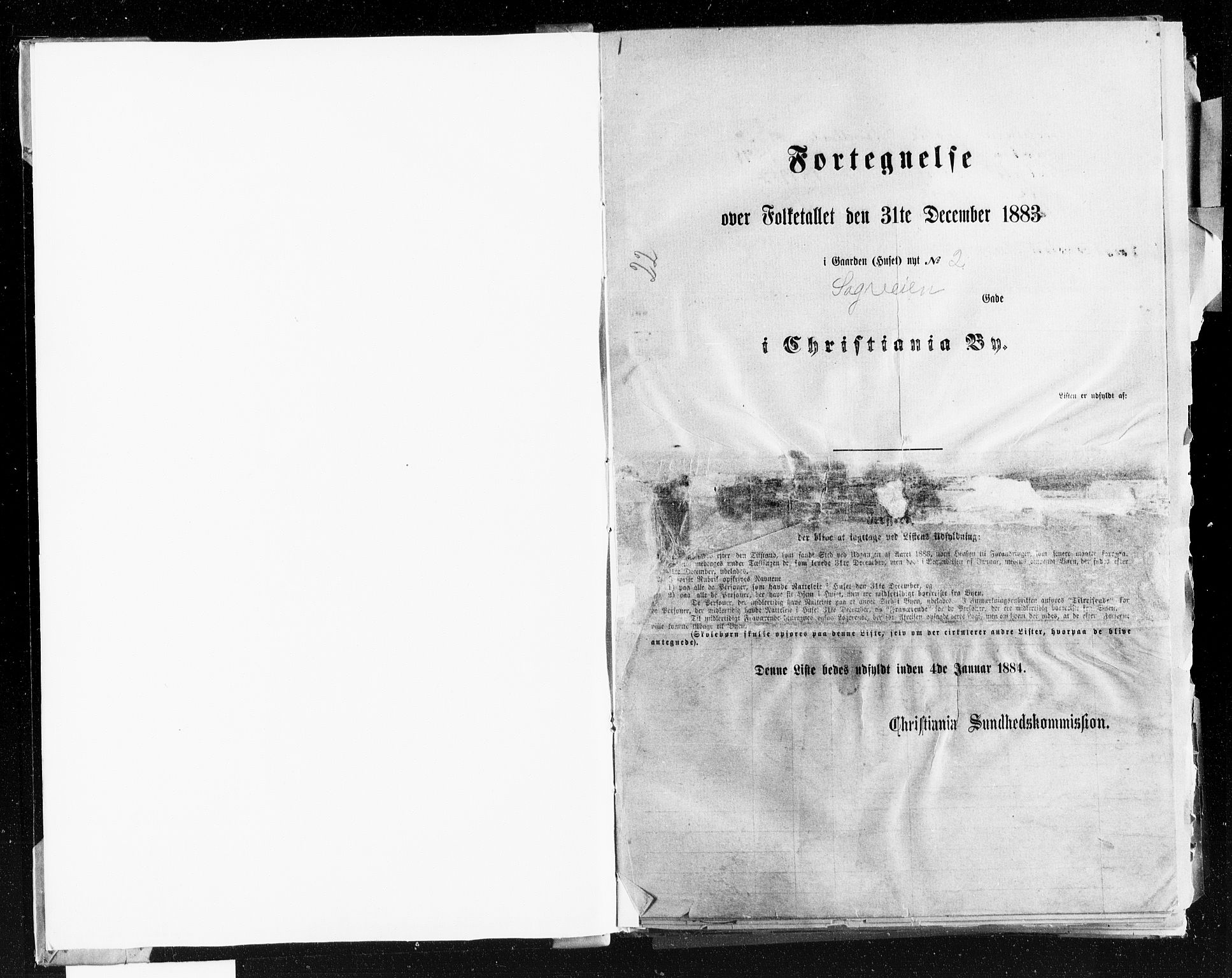 OBA, Municipal Census 1883 for Kristiania, 1883, p. 3698