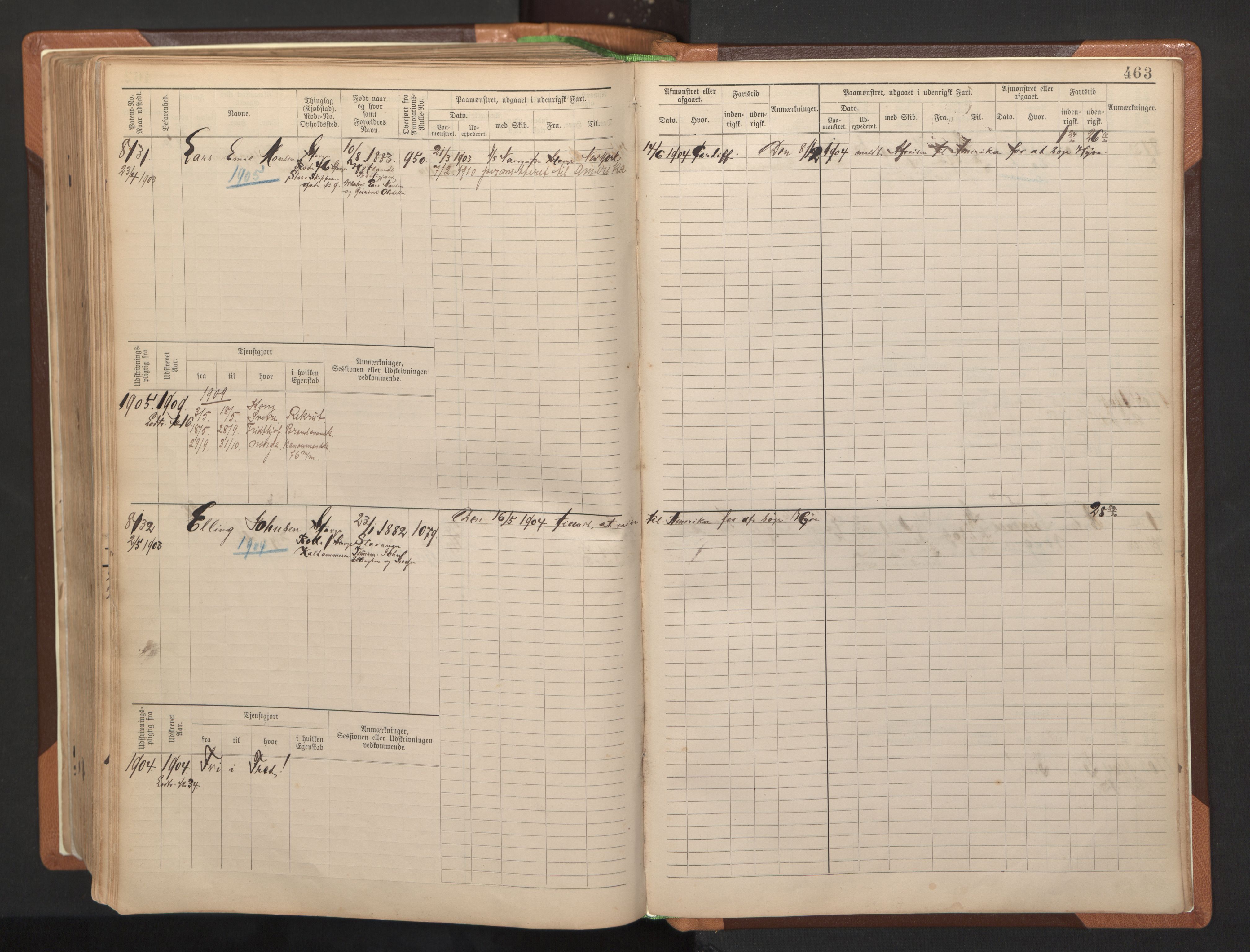 Stavanger sjømannskontor, AV/SAST-A-102006/F/Fb/Fbb/L0012: Sjøfartshovedrulle, patentnr. 7207-8158, 1894-1904, p. 467