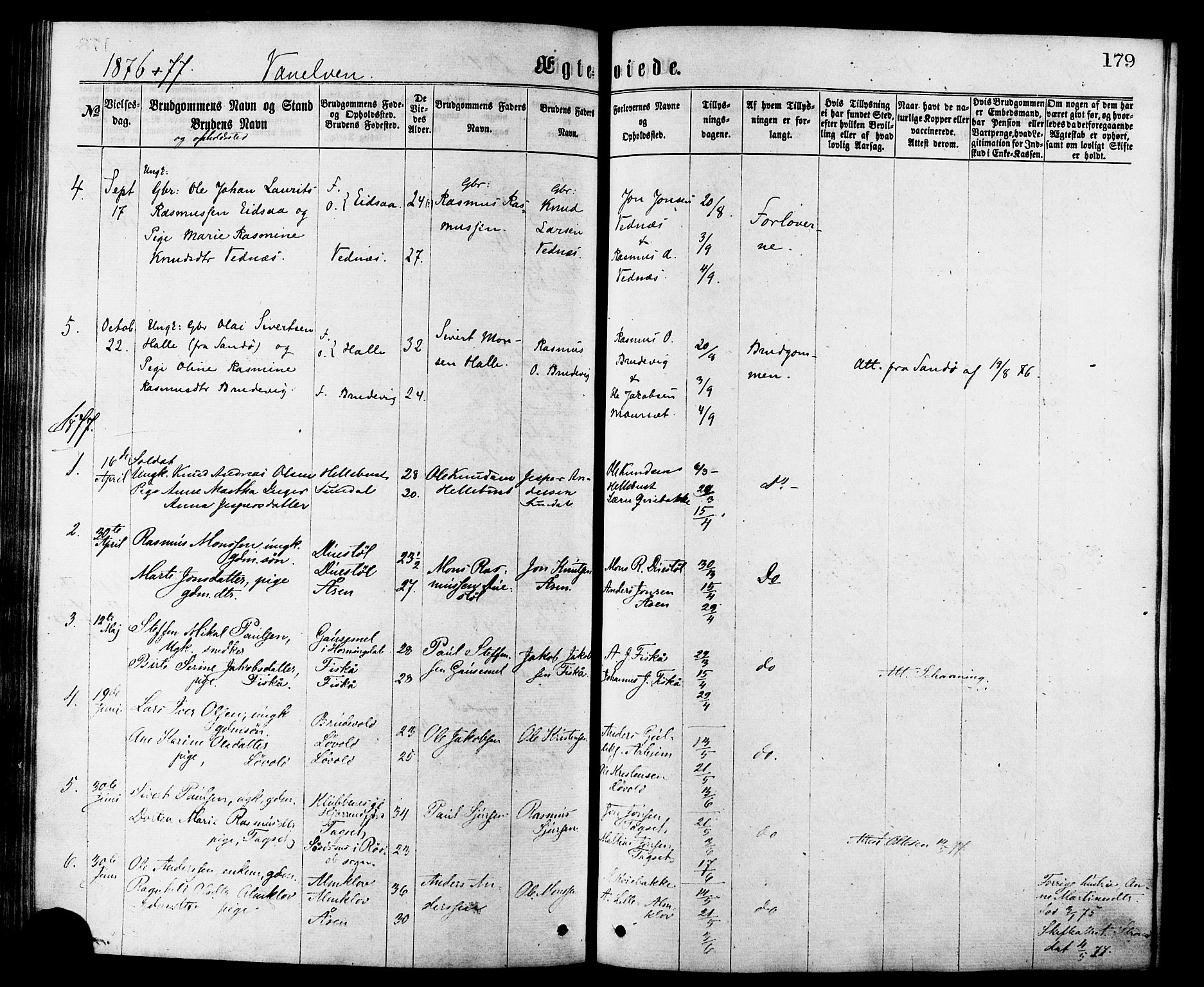 Ministerialprotokoller, klokkerbøker og fødselsregistre - Møre og Romsdal, AV/SAT-A-1454/501/L0007: Parish register (official) no. 501A07, 1868-1884, p. 179