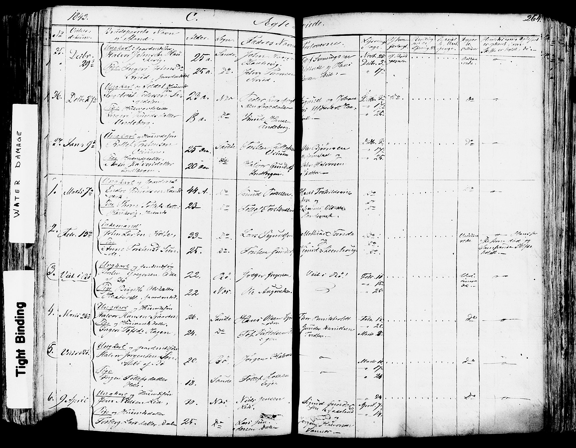Sauherad kirkebøker, SAKO/A-298/F/Fa/L0006: Parish register (official) no. I 6, 1827-1850, p. 264