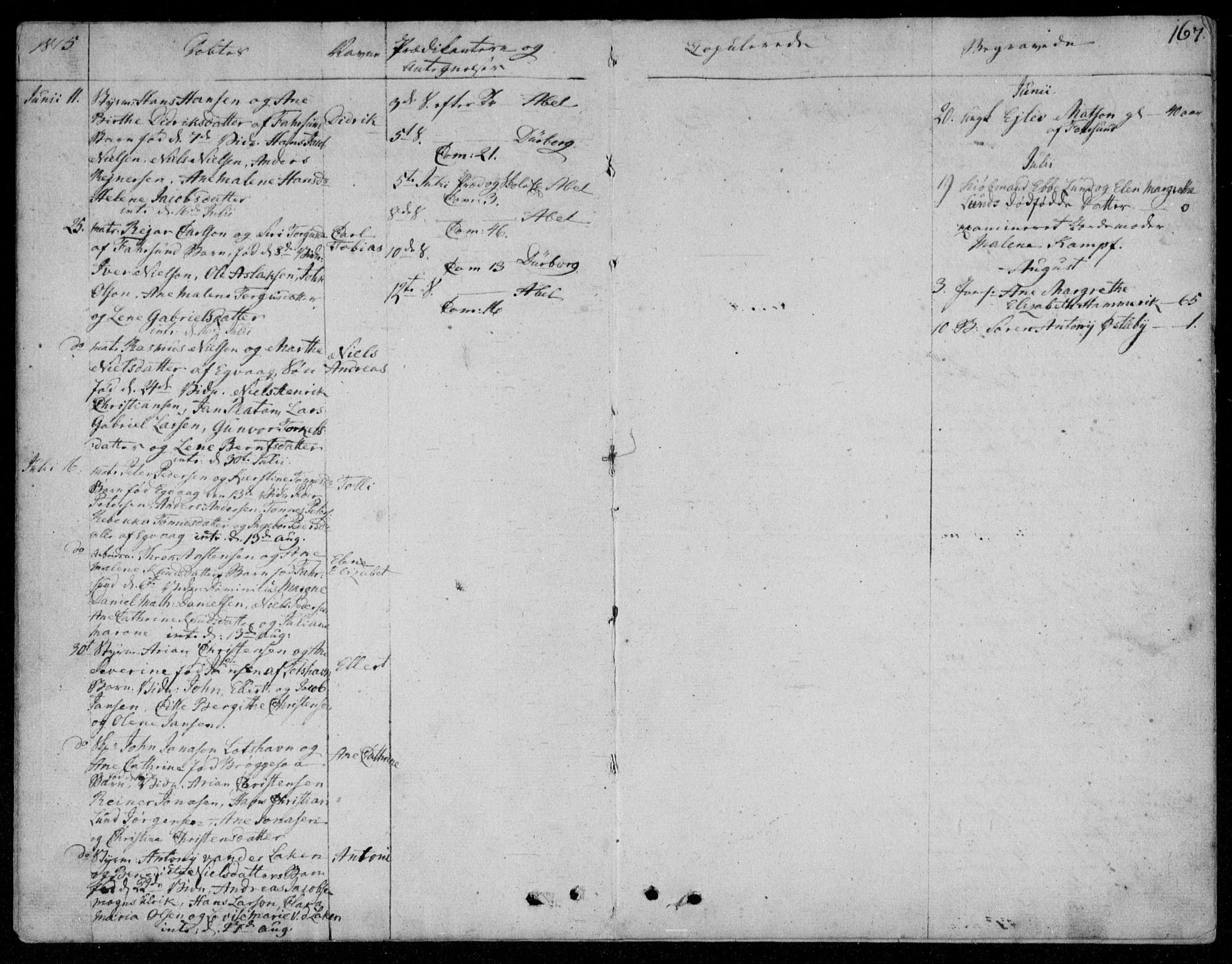 Farsund sokneprestkontor, AV/SAK-1111-0009/F/Fa/L0001: Parish register (official) no. A 1, 1784-1815, p. 167