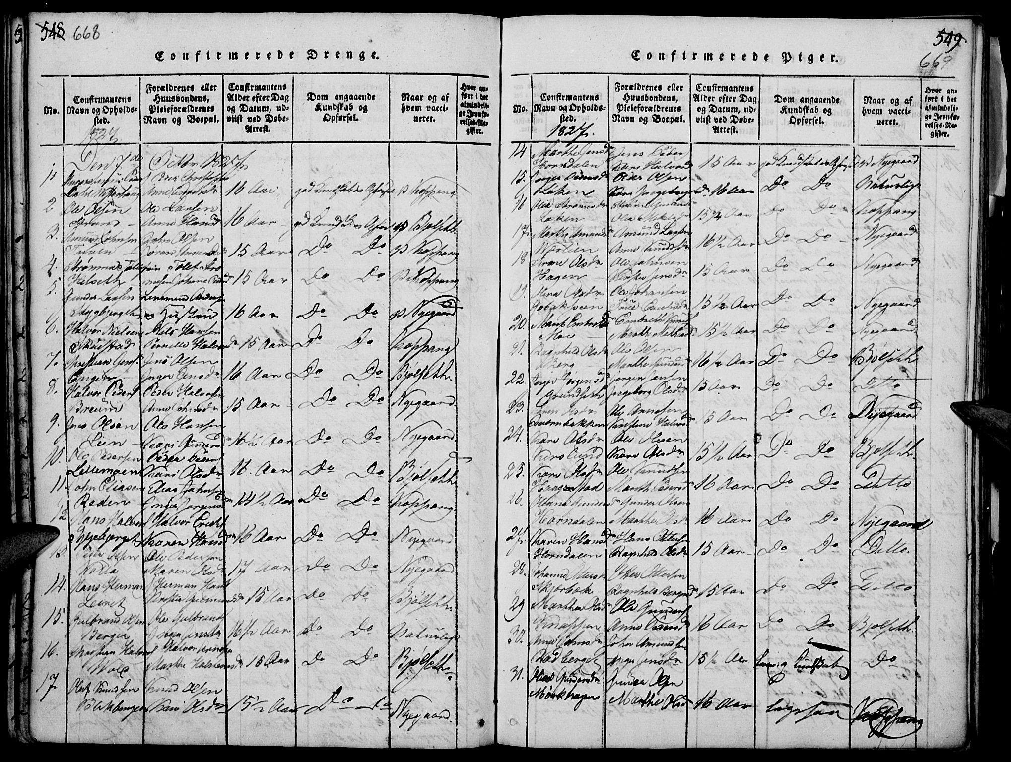 Elverum prestekontor, AV/SAH-PREST-044/H/Ha/Haa/L0007: Parish register (official) no. 7, 1815-1830, p. 668-669