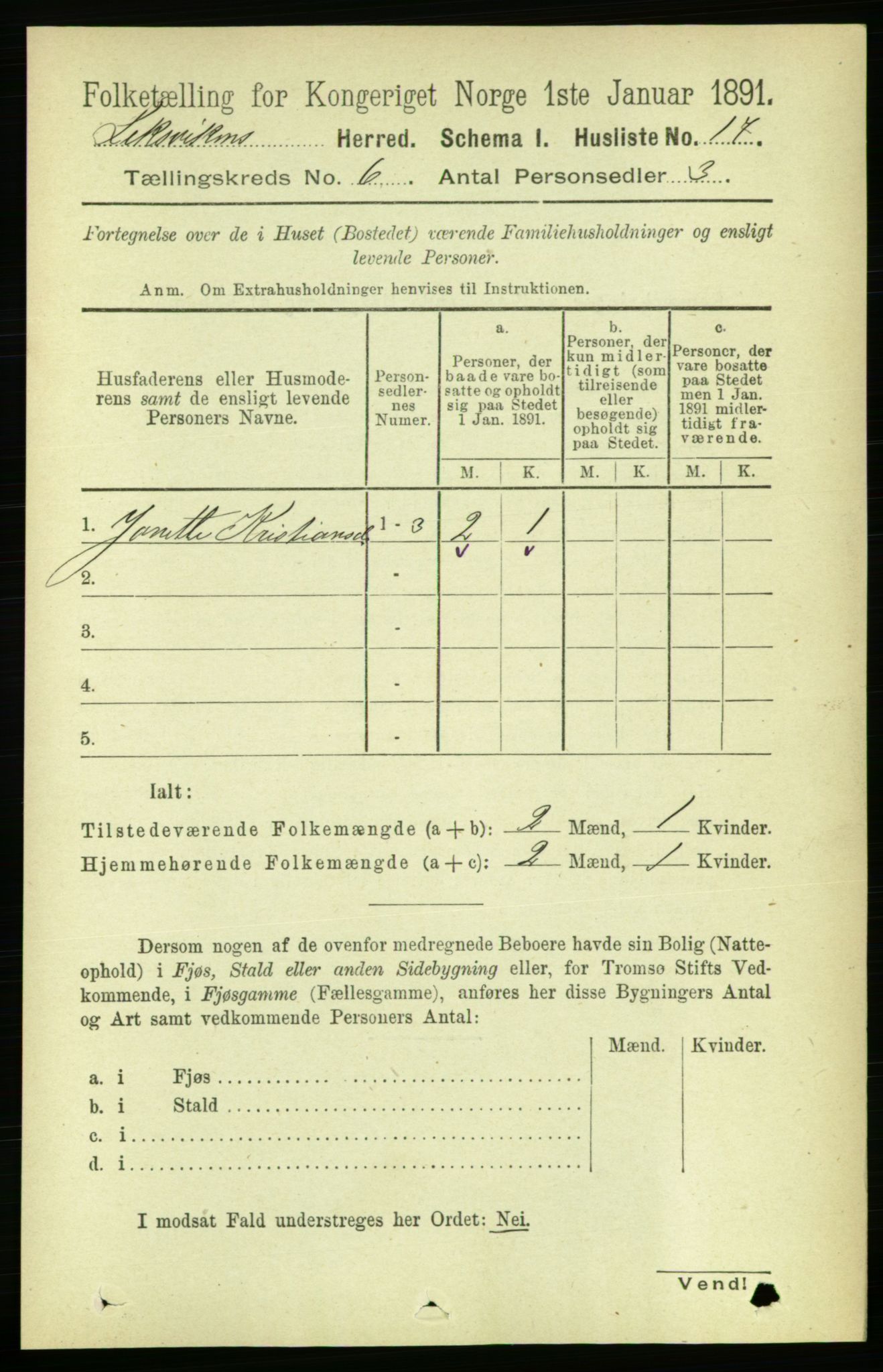 RA, 1891 census for 1718 Leksvik, 1891, p. 3149