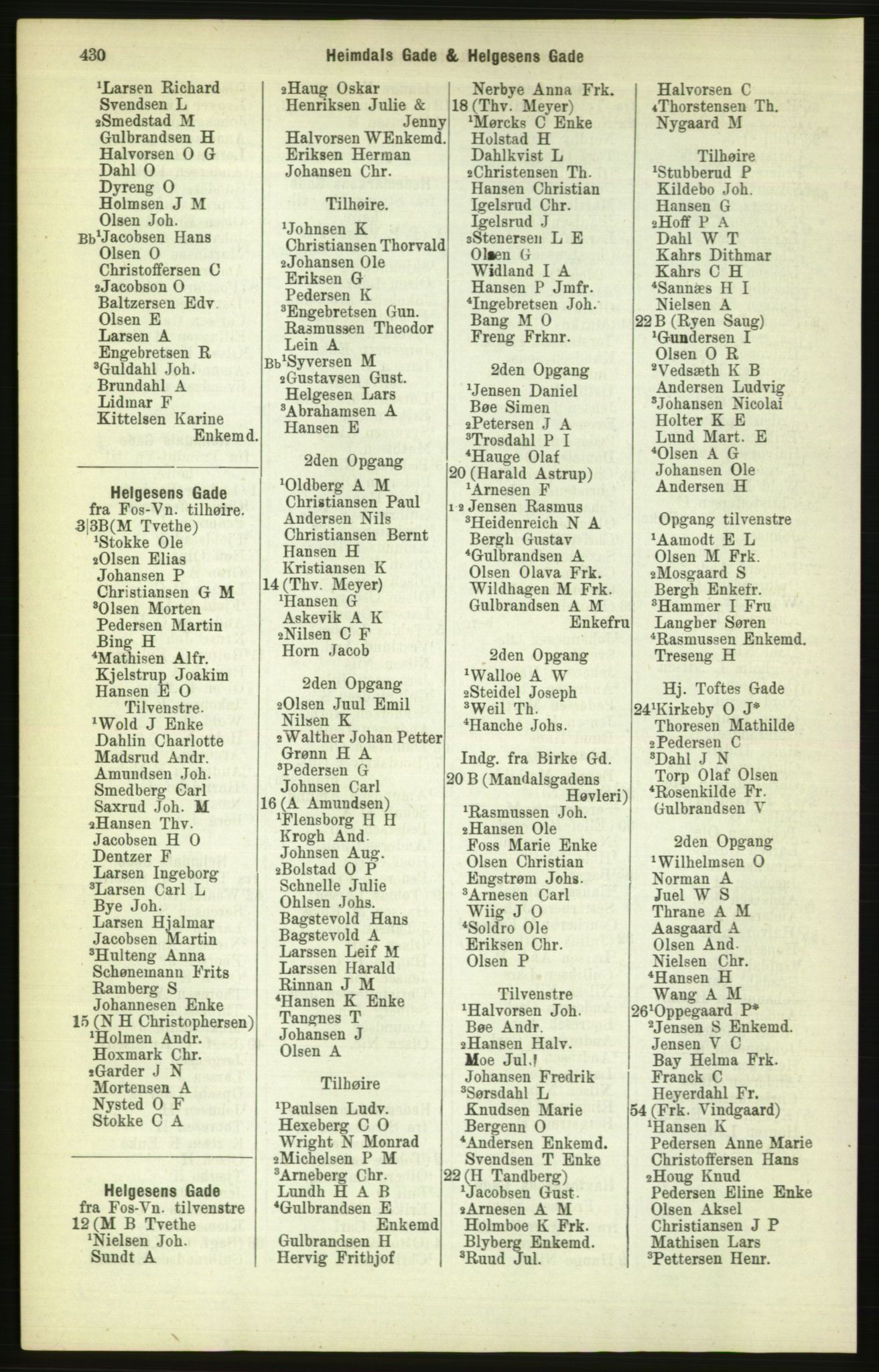 Kristiania/Oslo adressebok, PUBL/-, 1886, p. 430