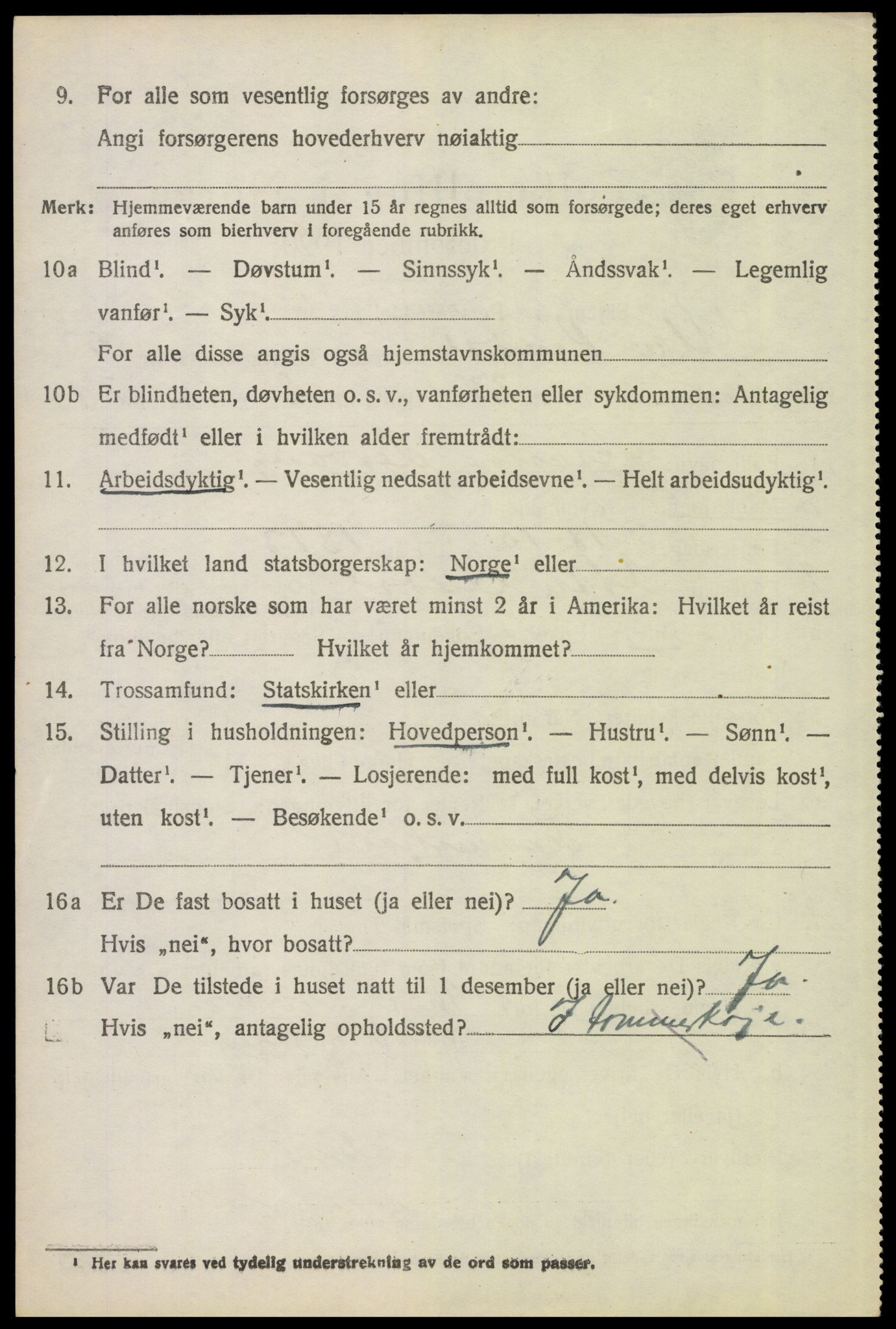 SAH, 1920 census for Ytre Rendal, 1920, p. 2896