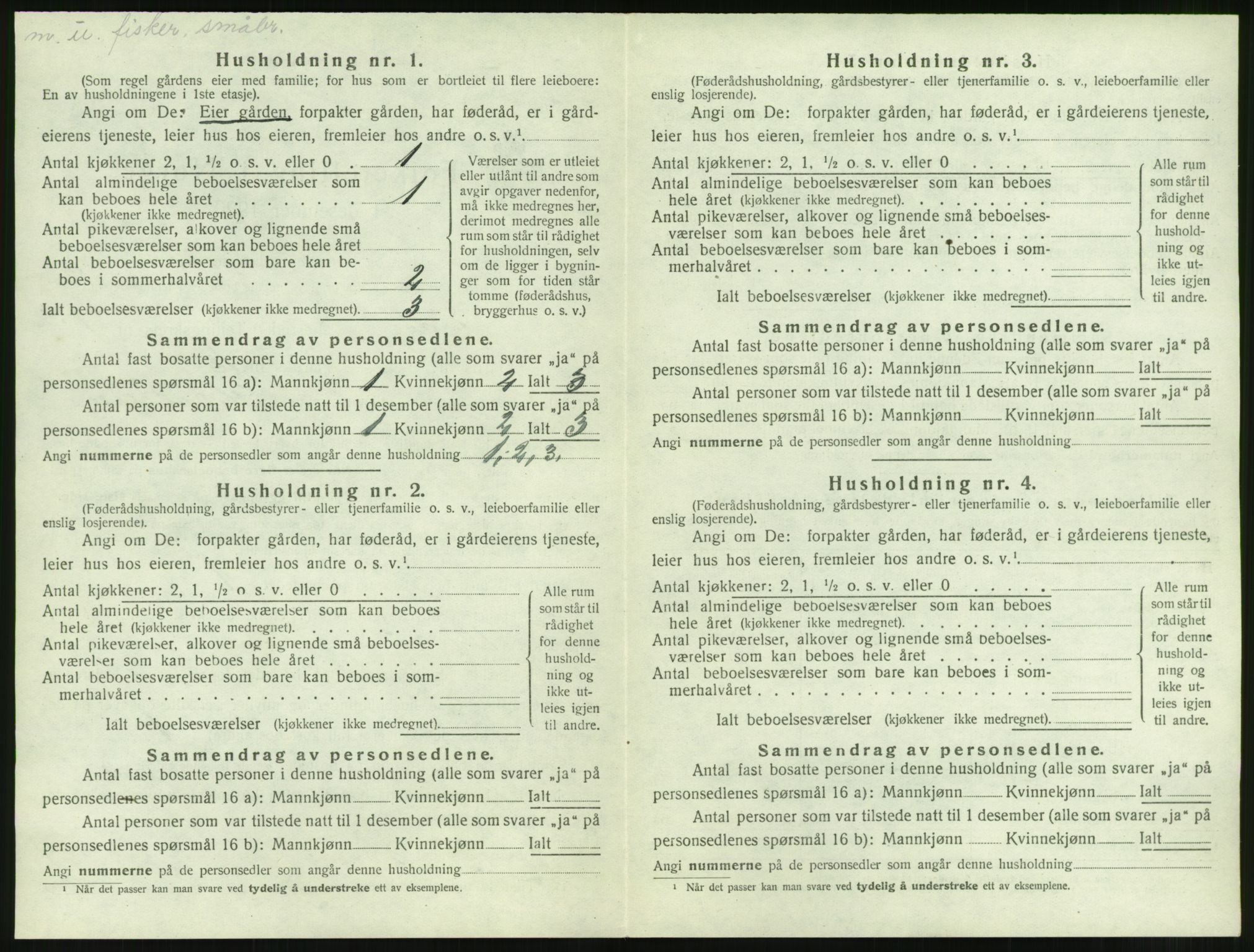 SAT, 1920 census for Edøy, 1920, p. 85