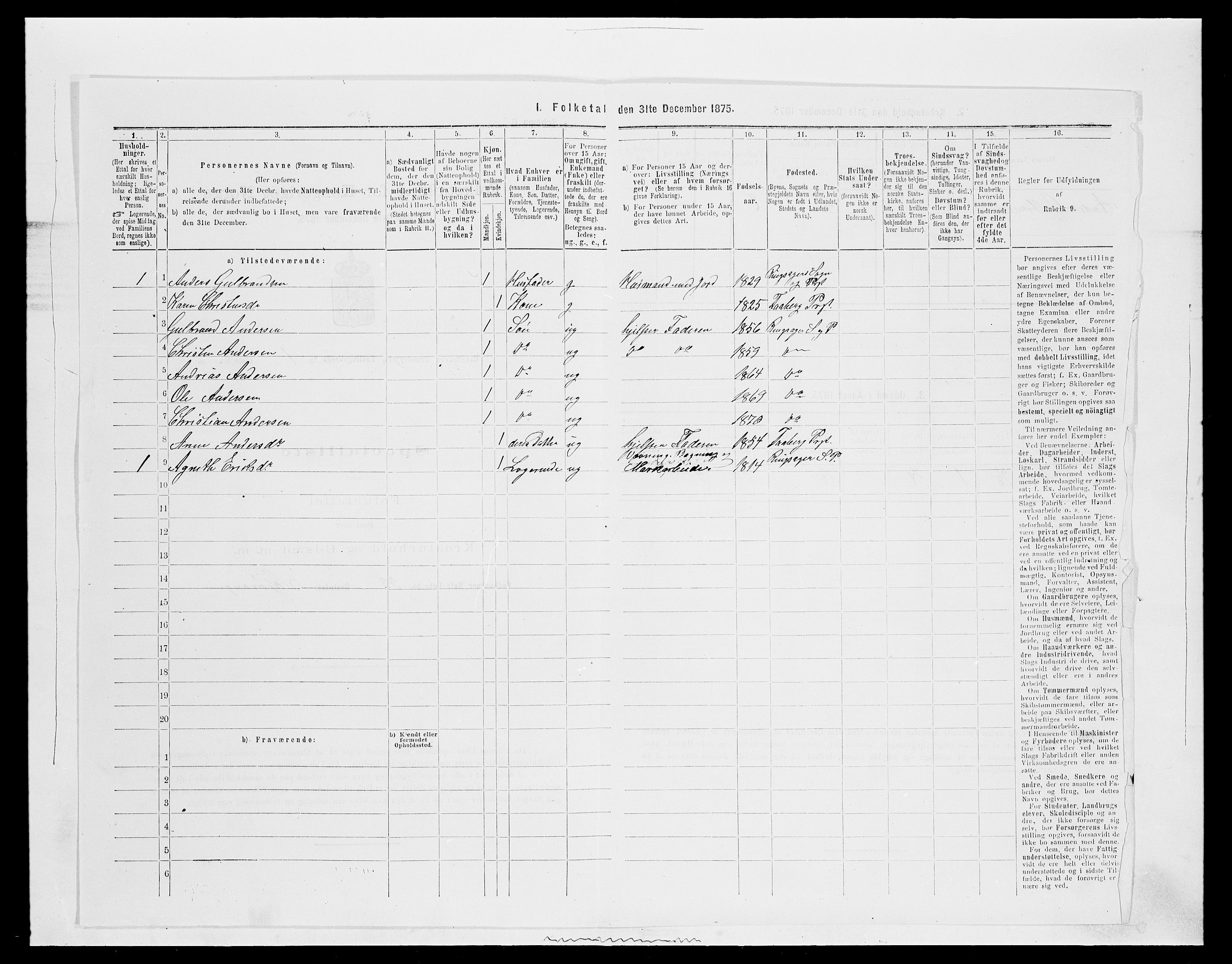 SAH, 1875 census for 0412P Ringsaker, 1875, p. 228