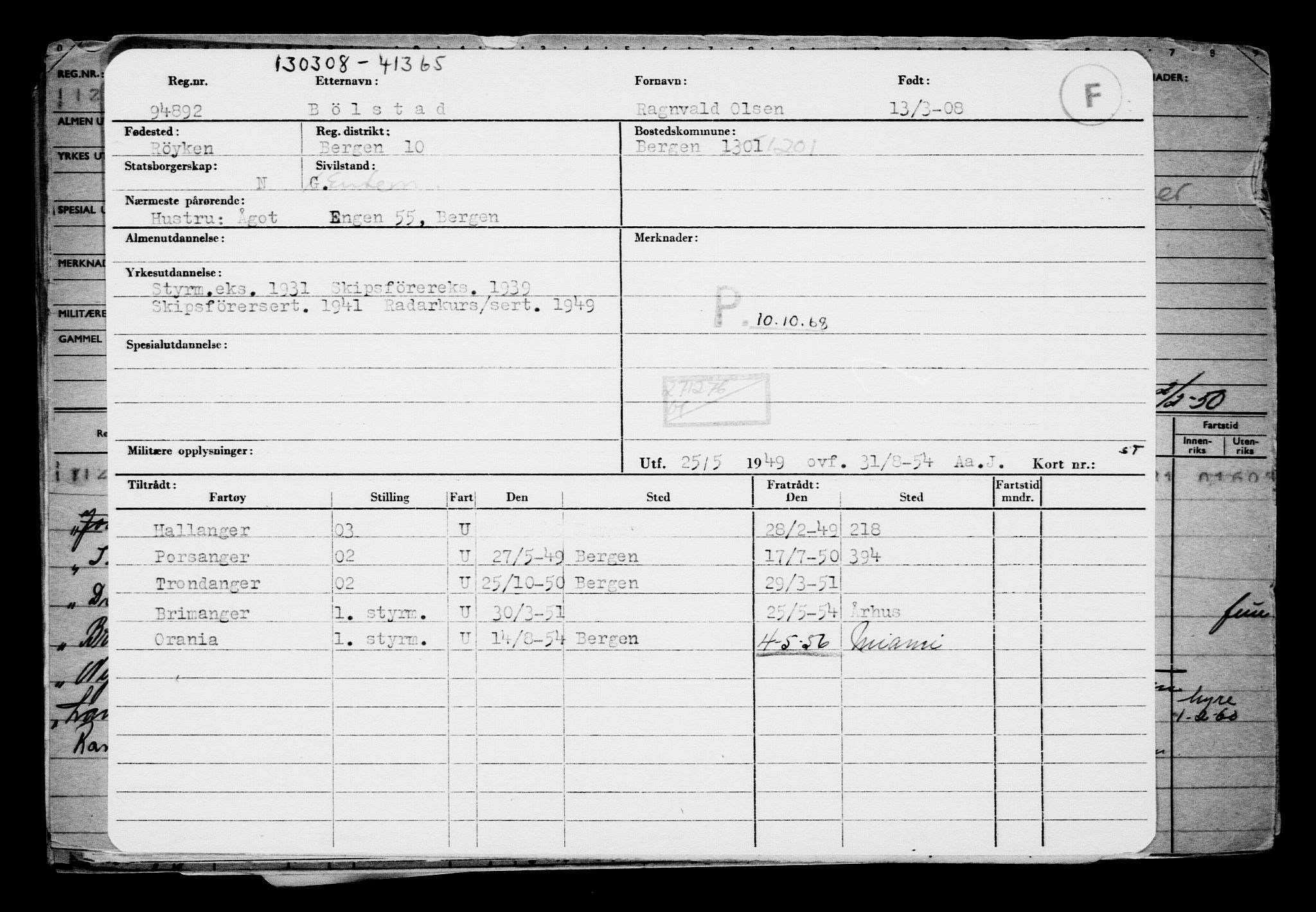 Direktoratet for sjømenn, AV/RA-S-3545/G/Gb/L0076: Hovedkort, 1908, p. 139